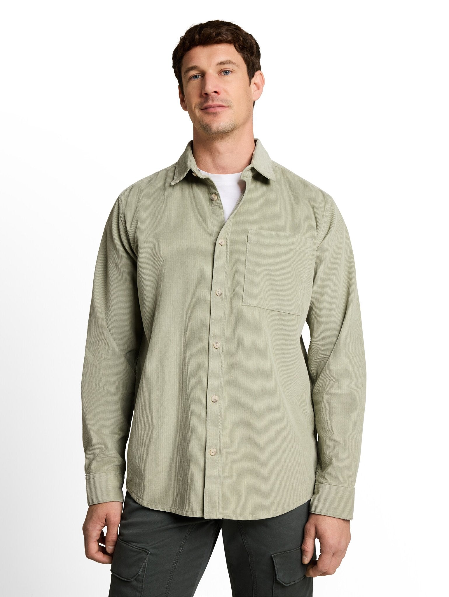Tom Tailor Herren Hemden lang Iron Mint
