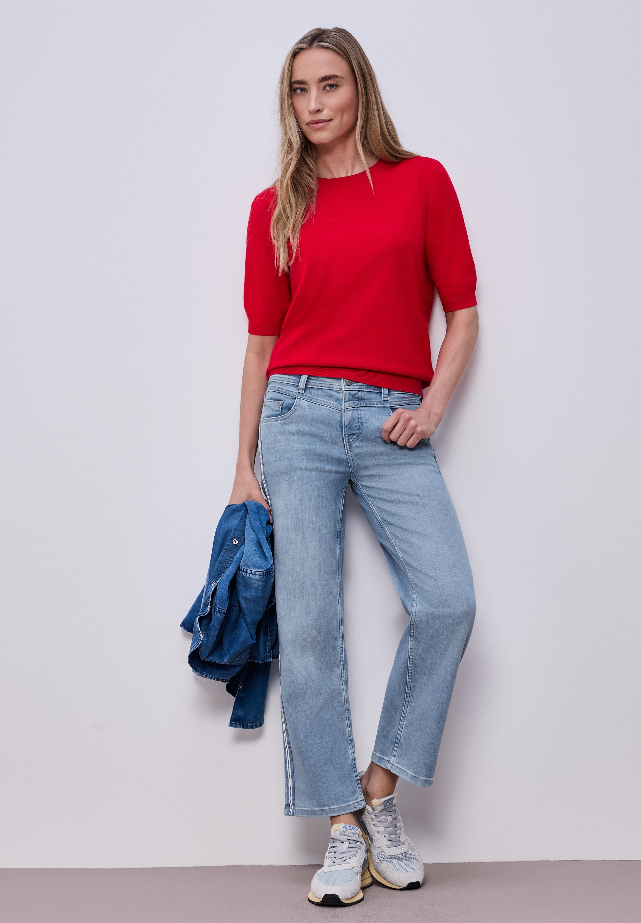 Street One Damen Hosen  Light Blu