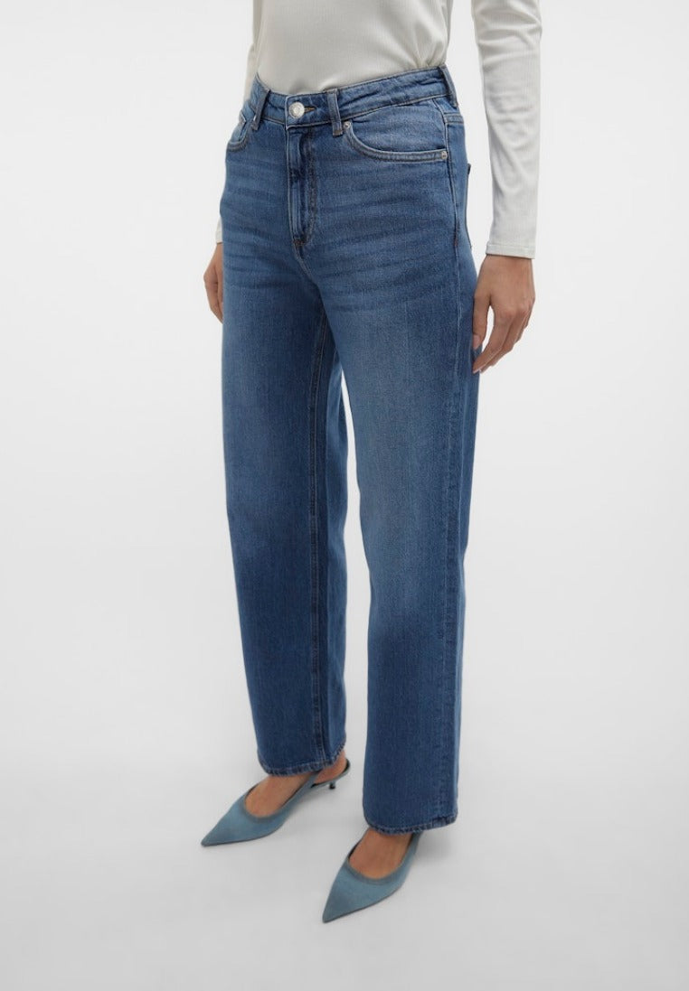 Vero Moda Damen Jeans Medium Blue Den