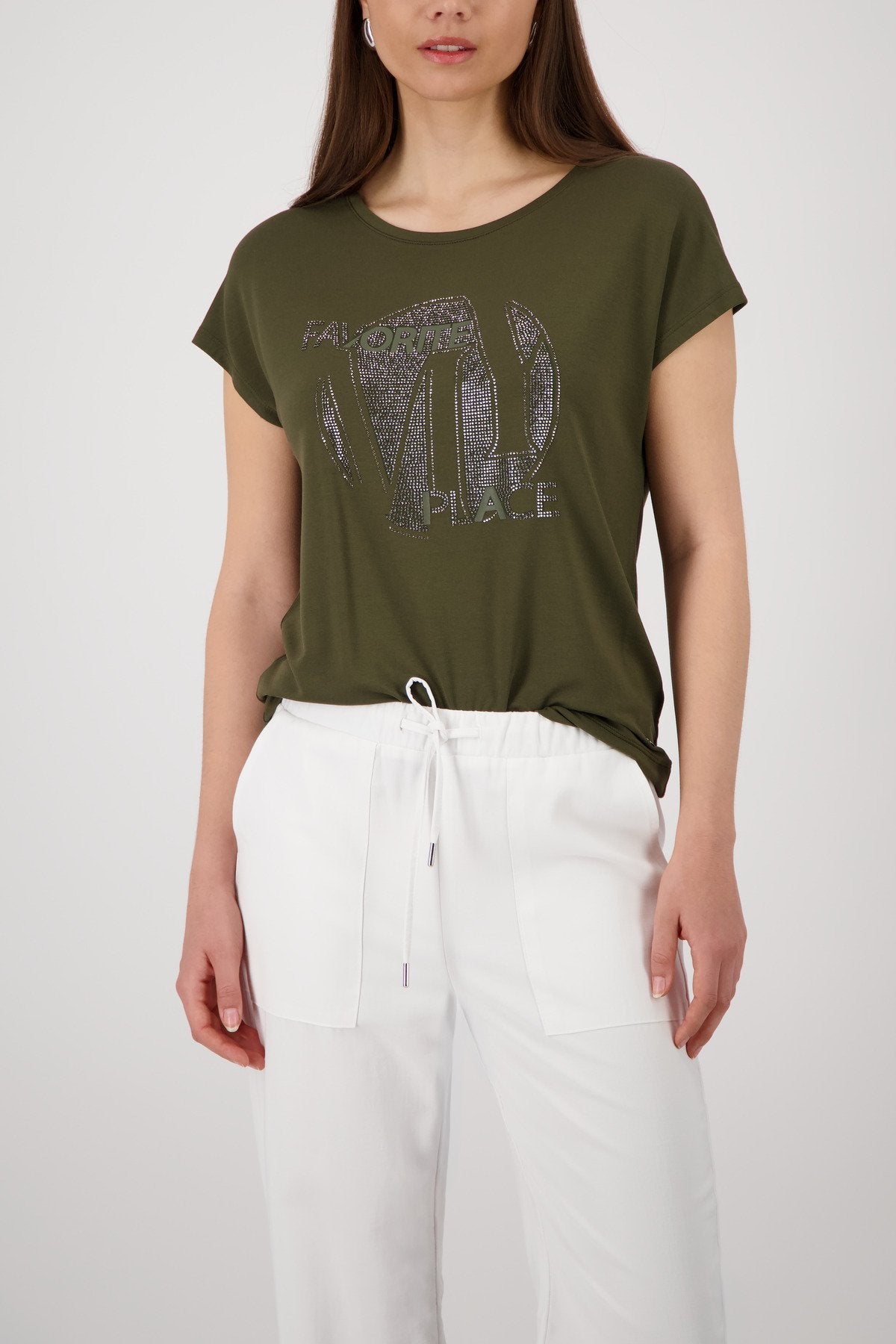 Monari Damen T-Shirts  Olive