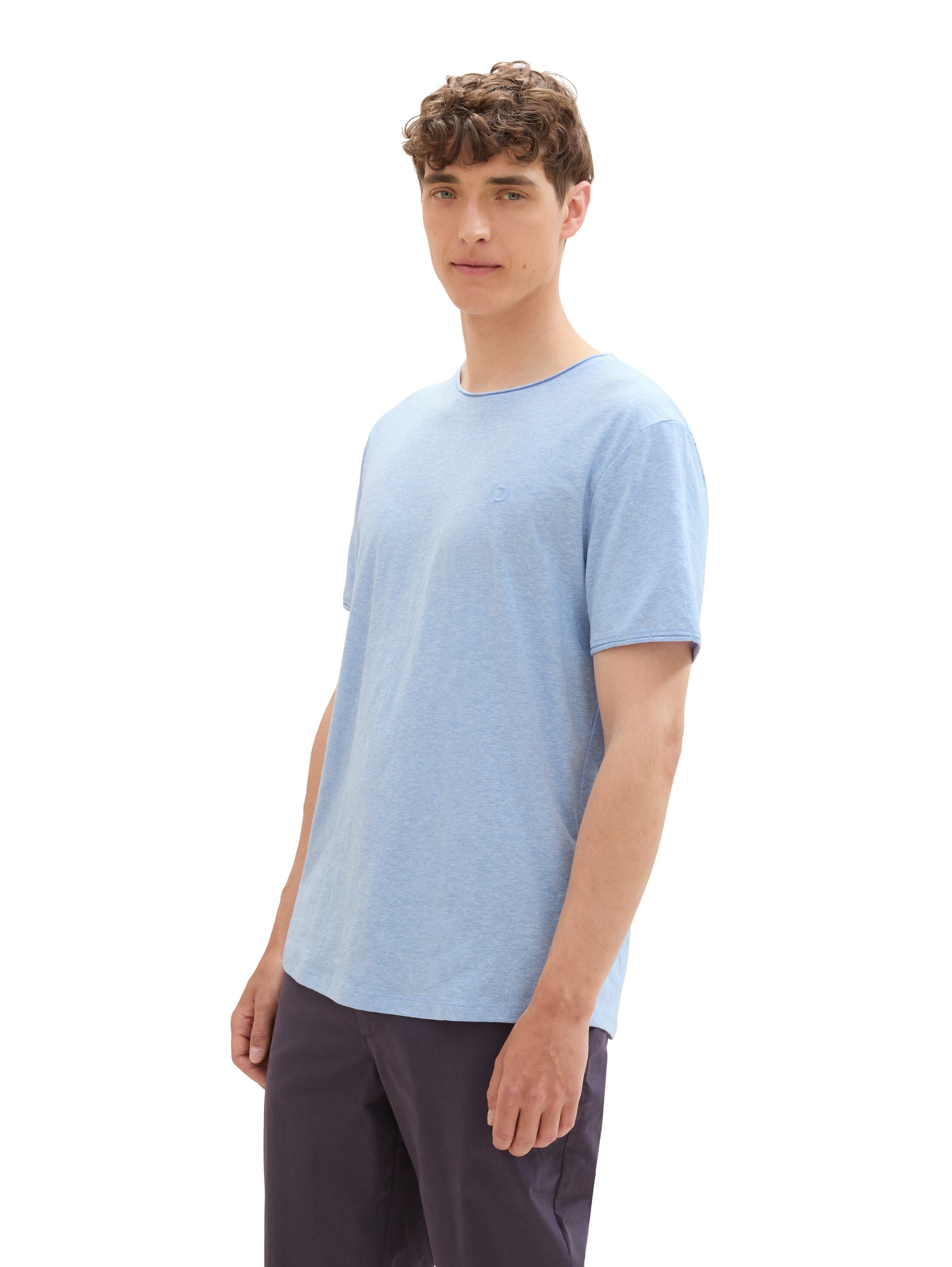 Tom Tailor denim Herren T-Shirts kurz Brunnera Blue