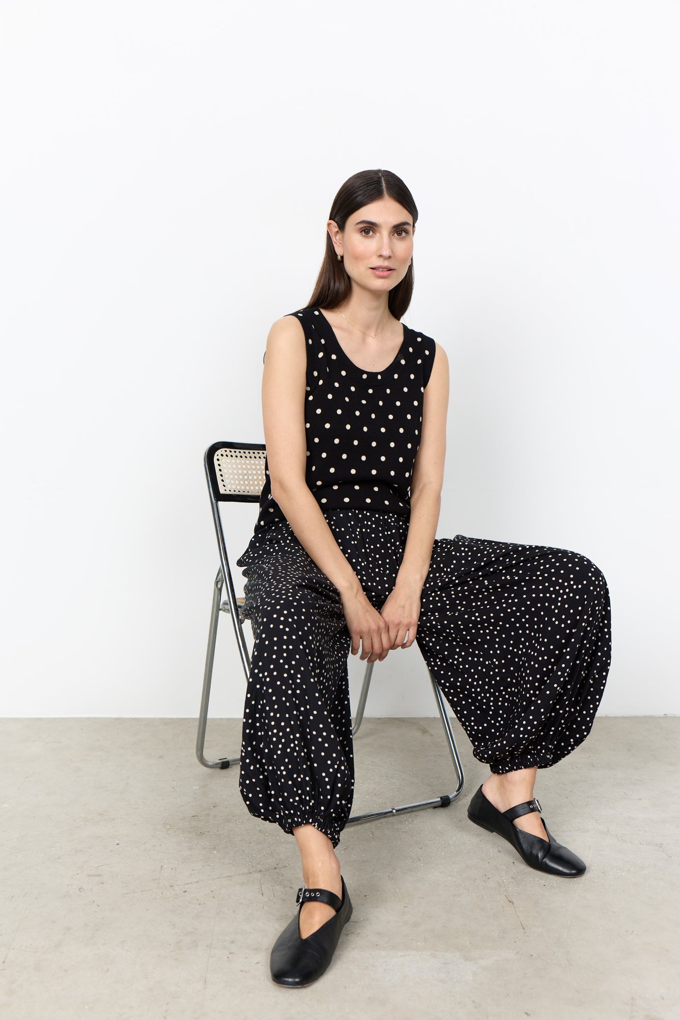 Soya Concept Damen Hosen Black Combi