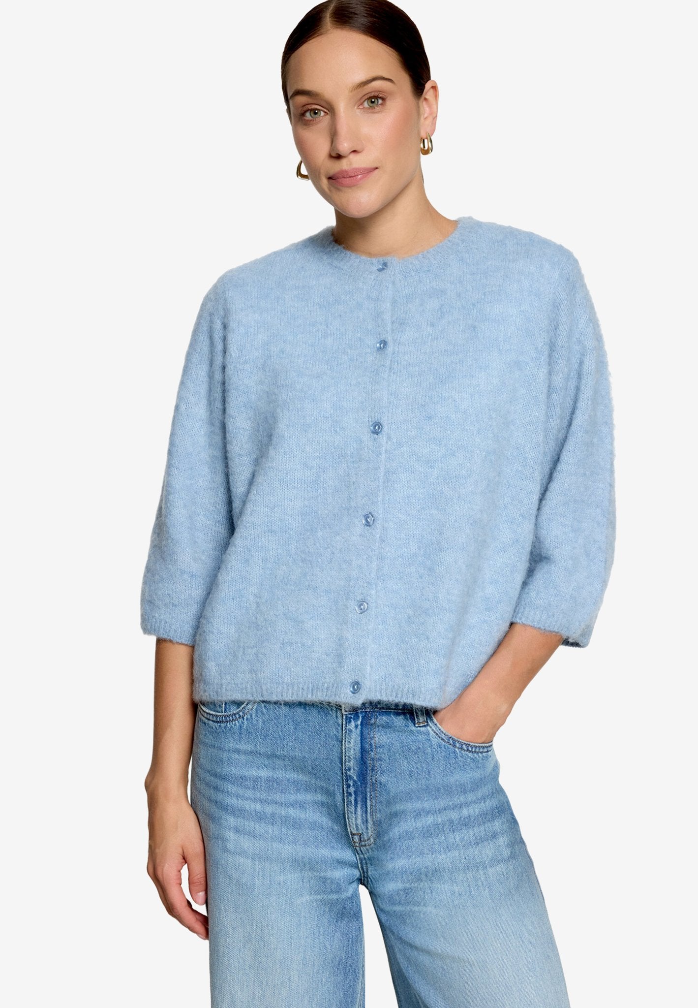 Zero Damen Strickjacken Ashley Blue Mel