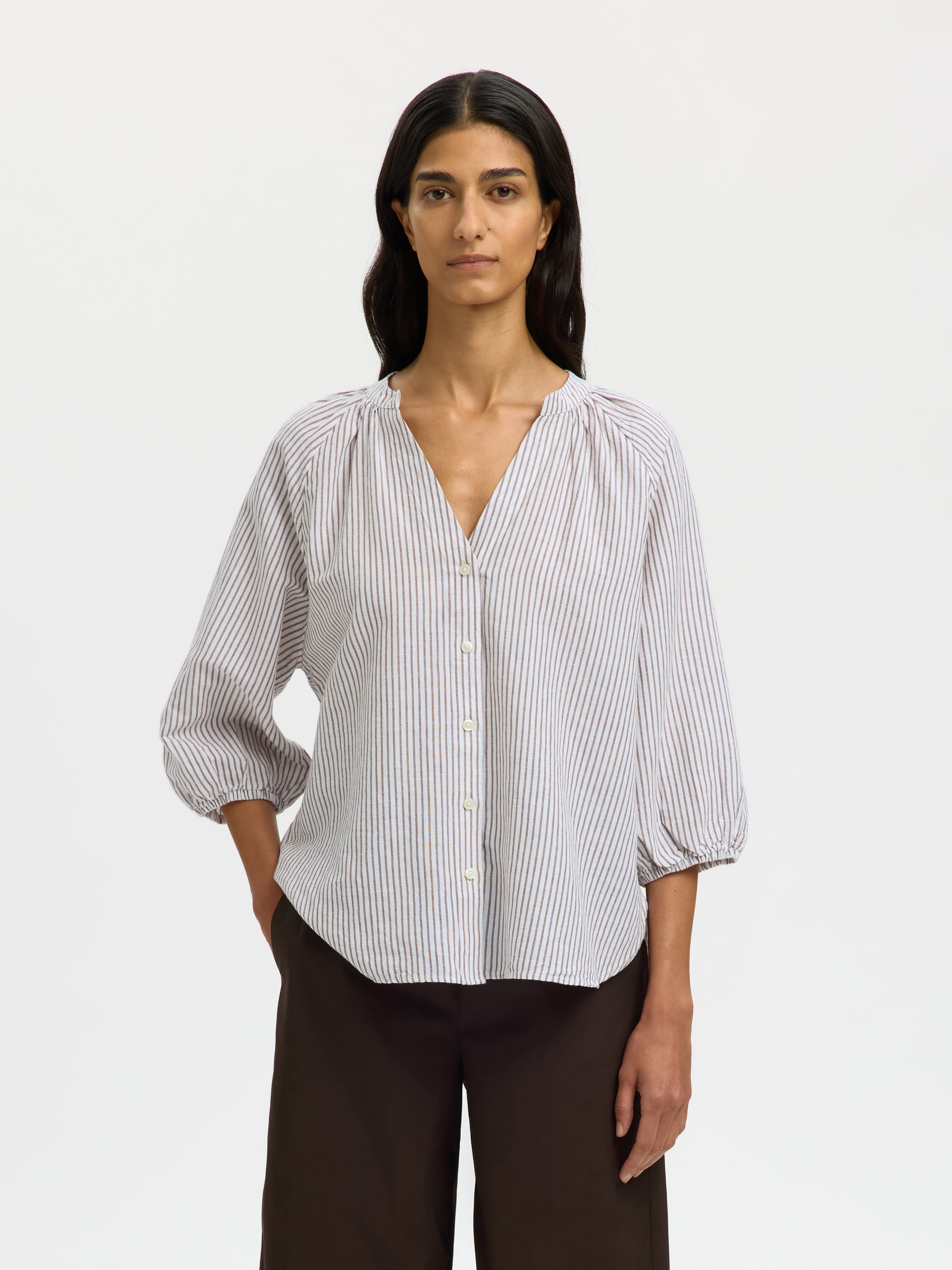 Selected Femme Damen Blusen Bright White/Ch