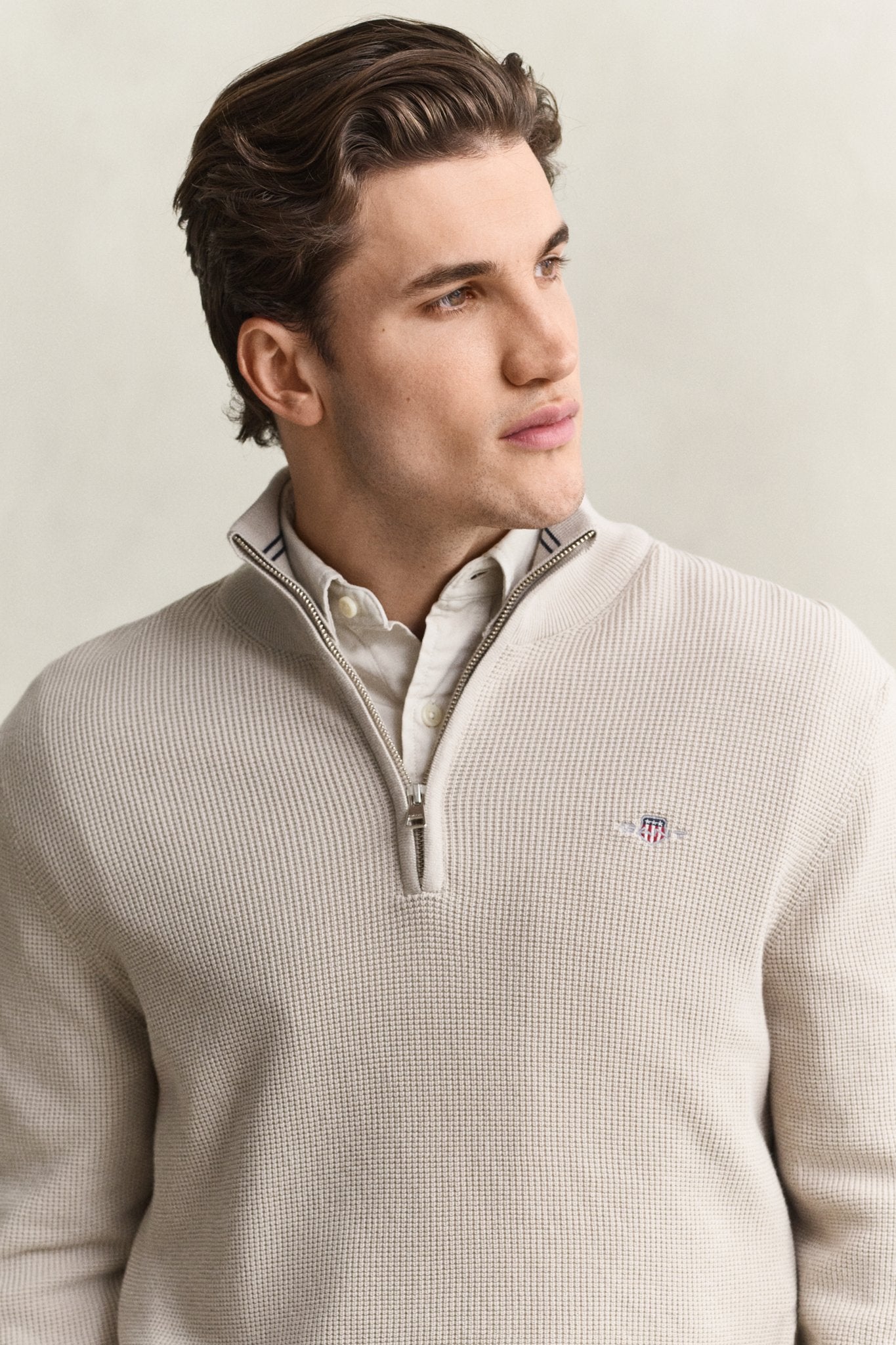 Gant Herren Pullover Clay Beige