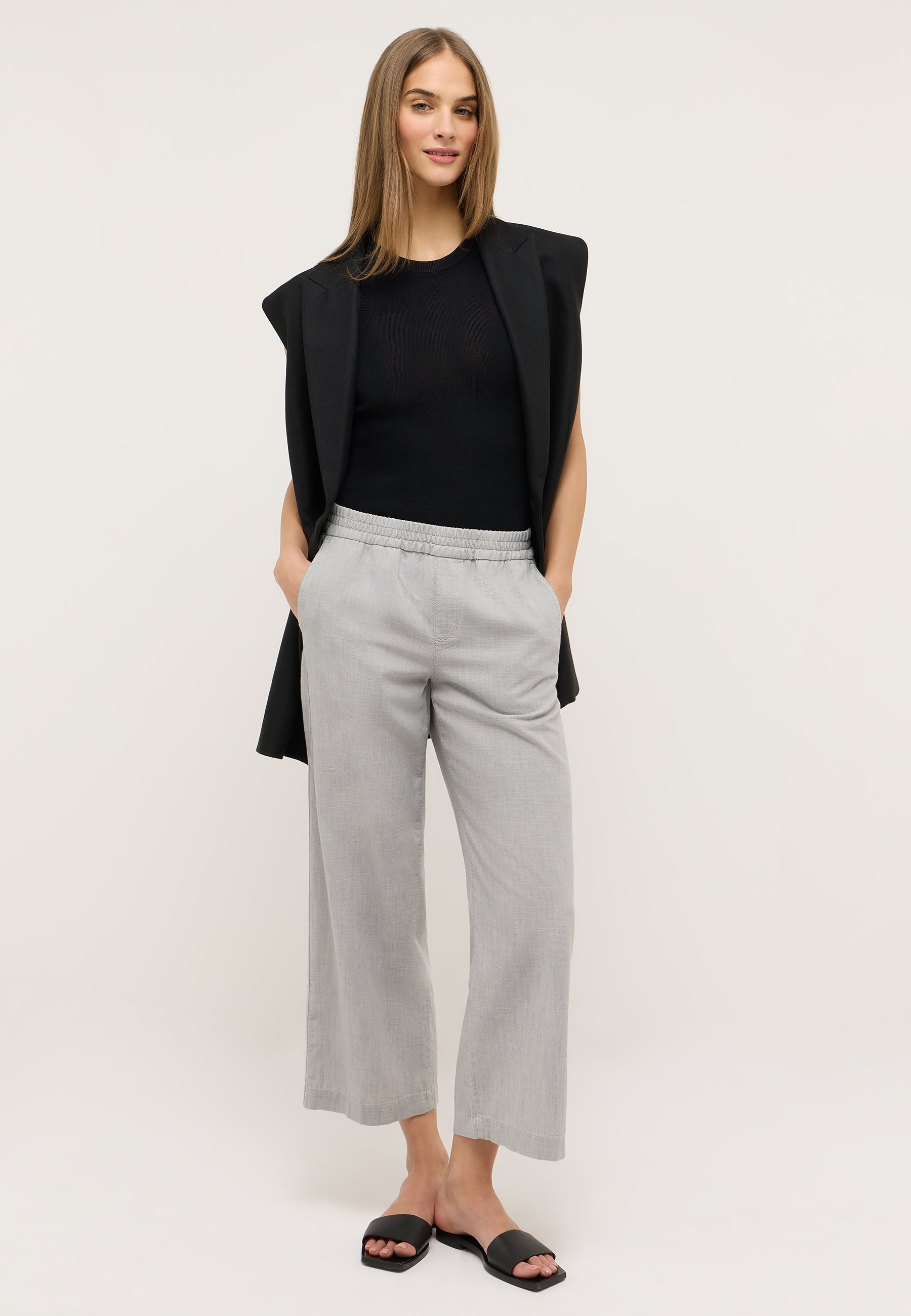 Angels Damen Hosen Light Grey