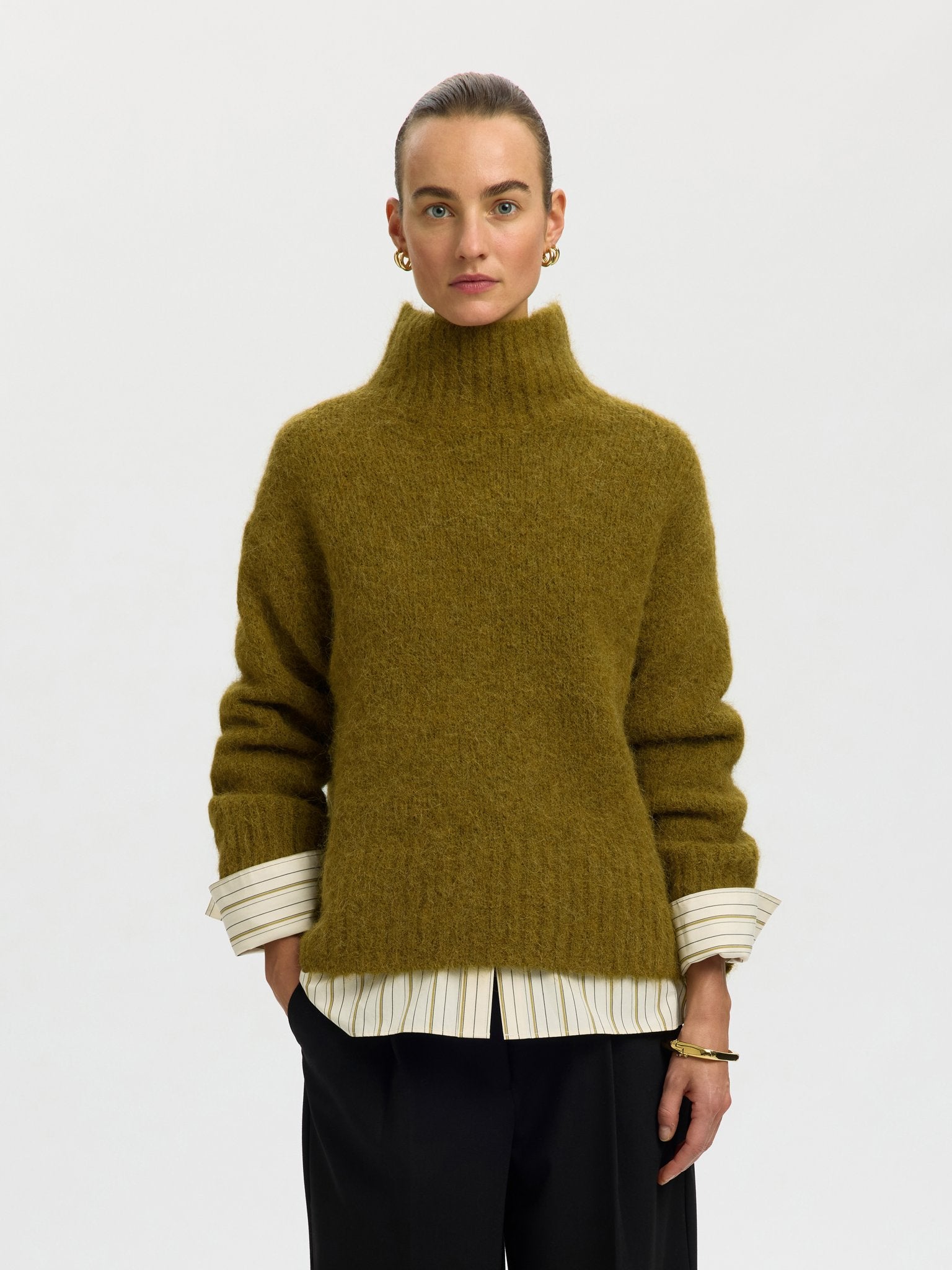 Selected Femme Damen Pullover Fir Green