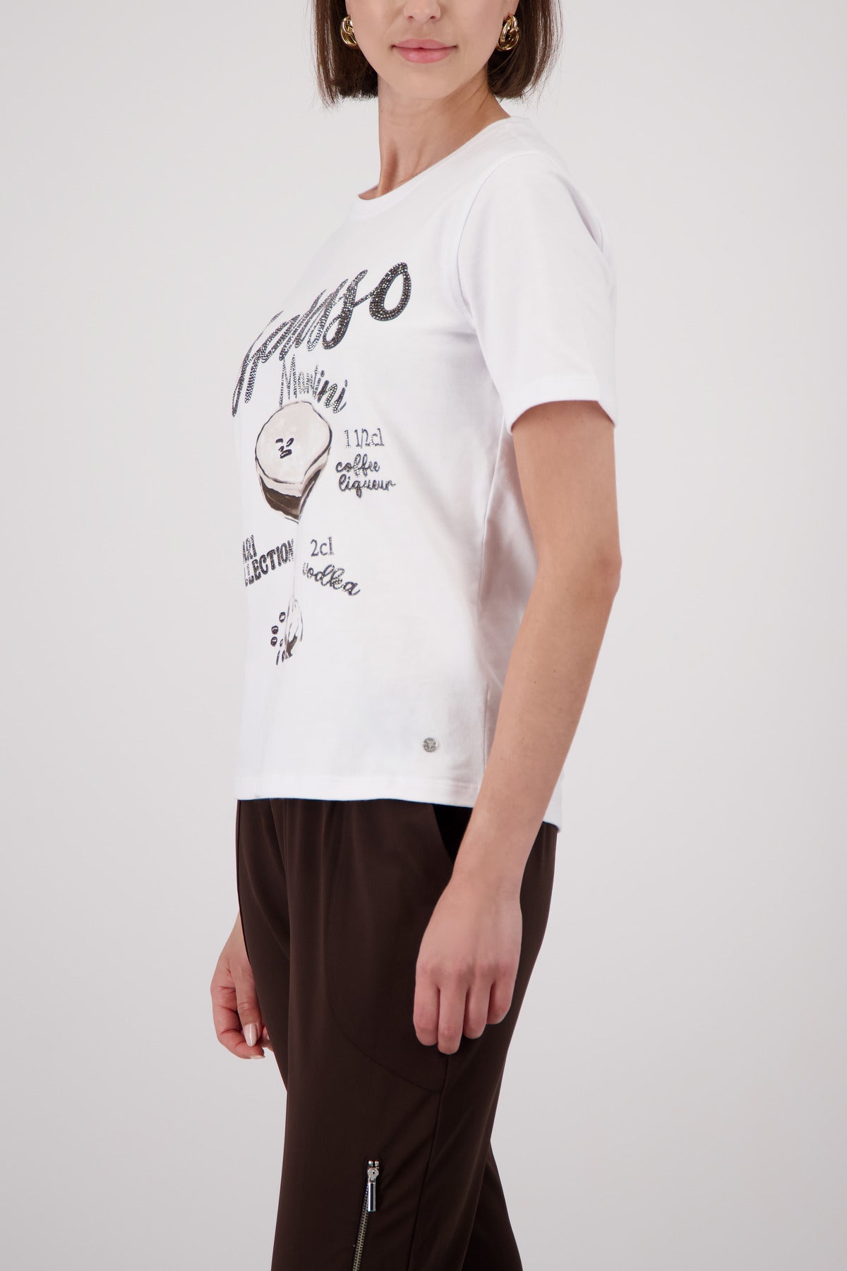 Monari Damen T-Shirts  Cream