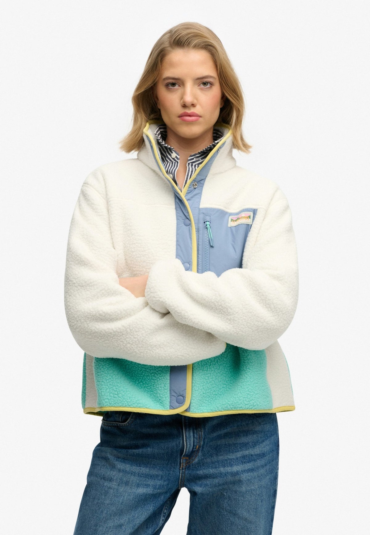 Superdry Damen Sweatjacken D Off White