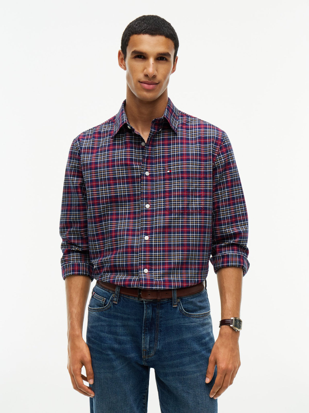 Tommy Hilfiger Herren Hemden Ms Blue