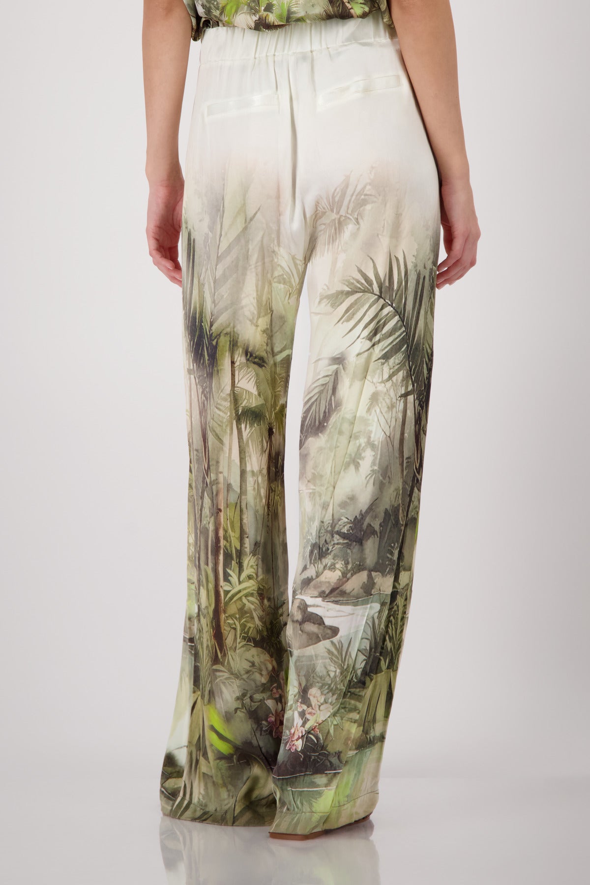 Monari Damen Hosen Olive Gemus
