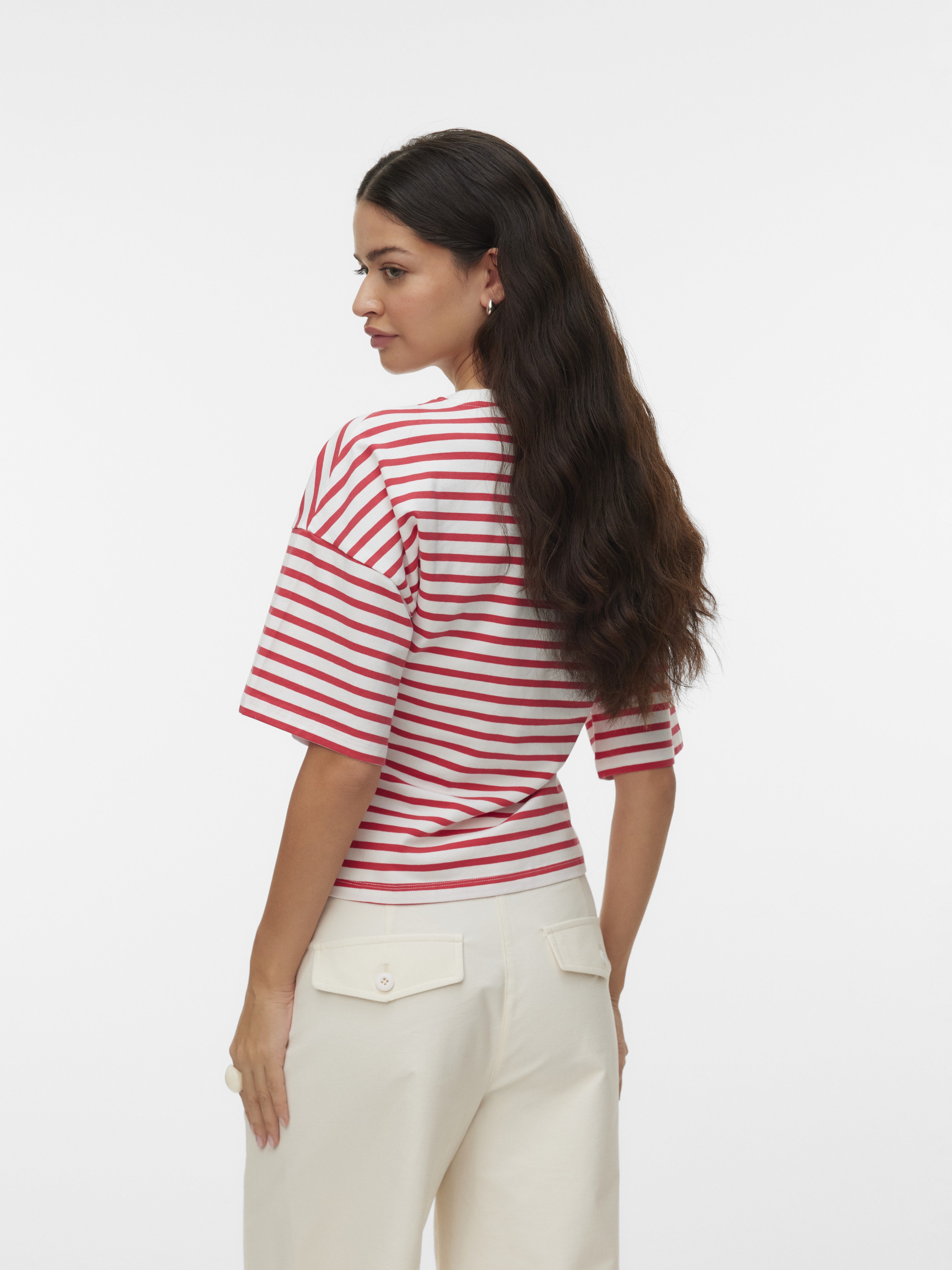 Vero Moda Damen T-Shirts Snow White/Poin