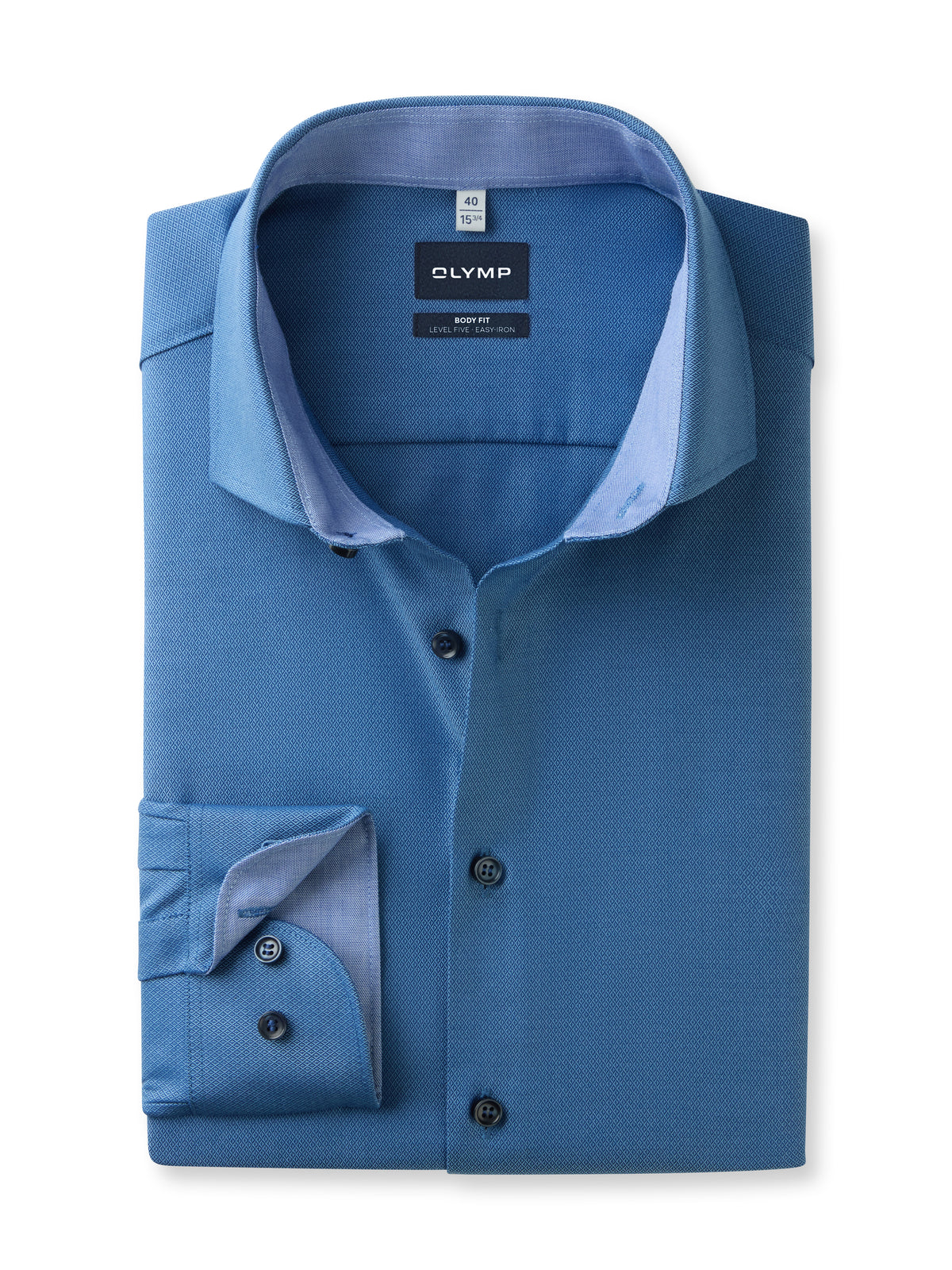 Olymp Herren Hemden lang  Blau