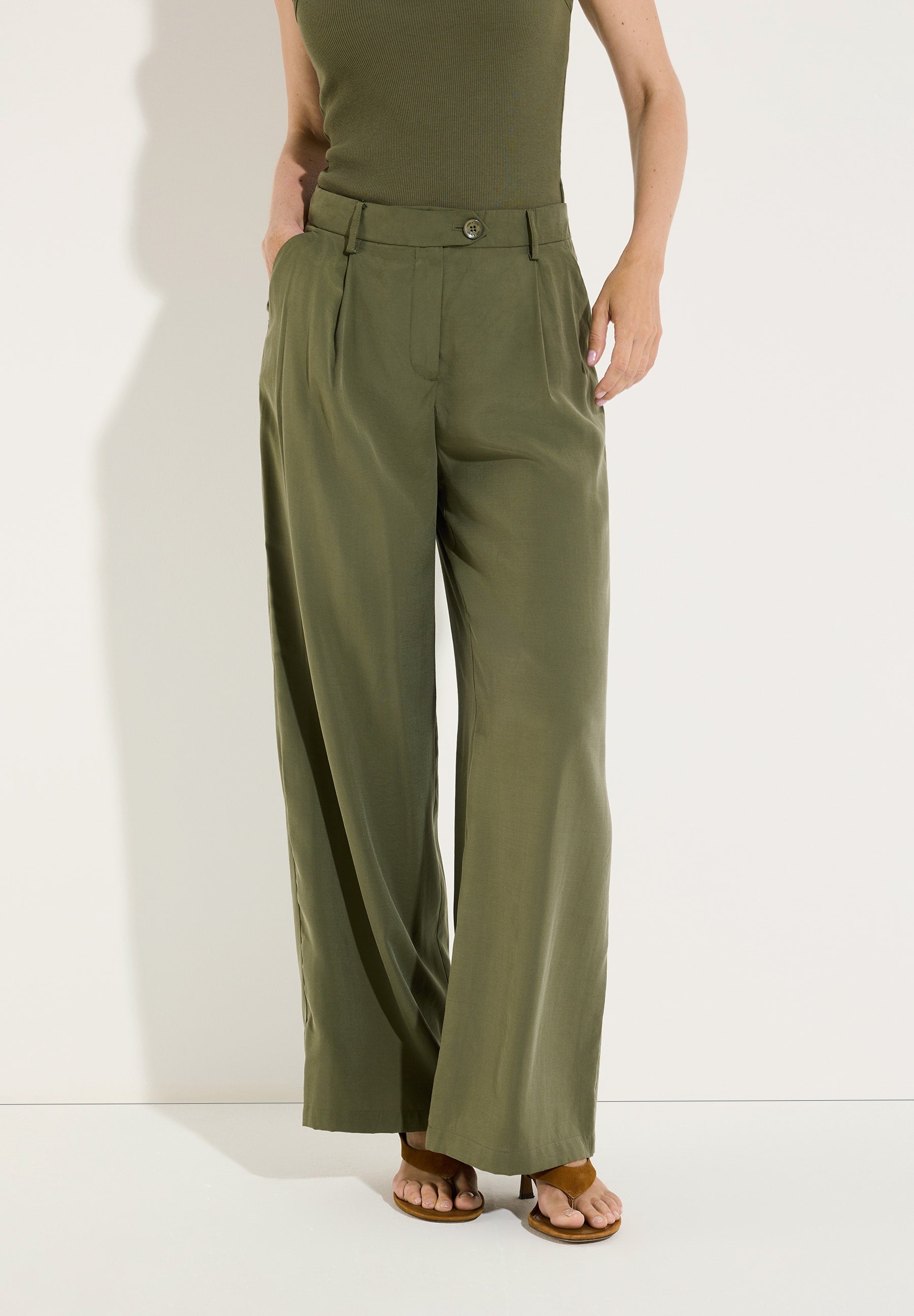 More & More Damen Hosen  Jungle Gre