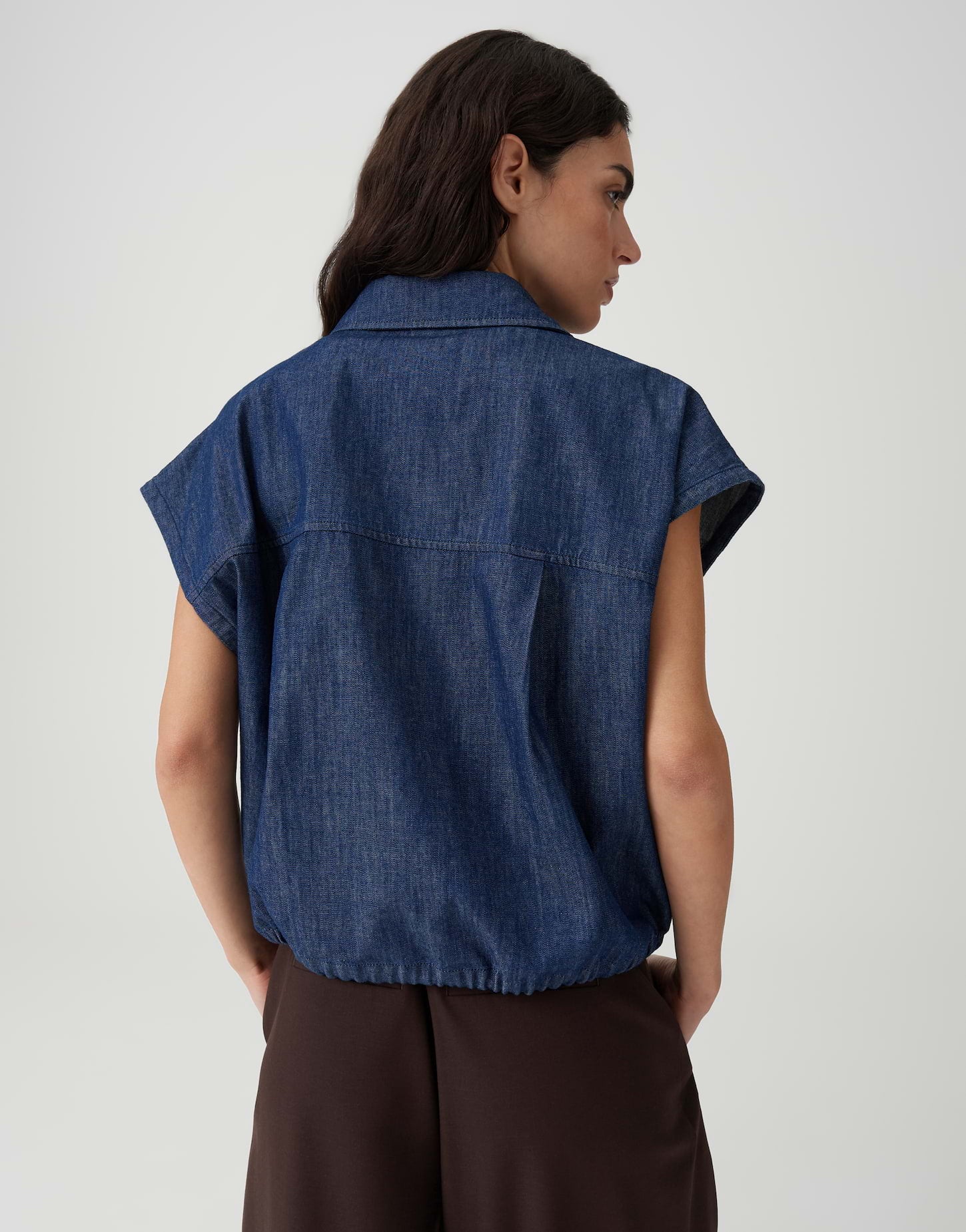 Opus Damen Blusen Mid Oxford Blue