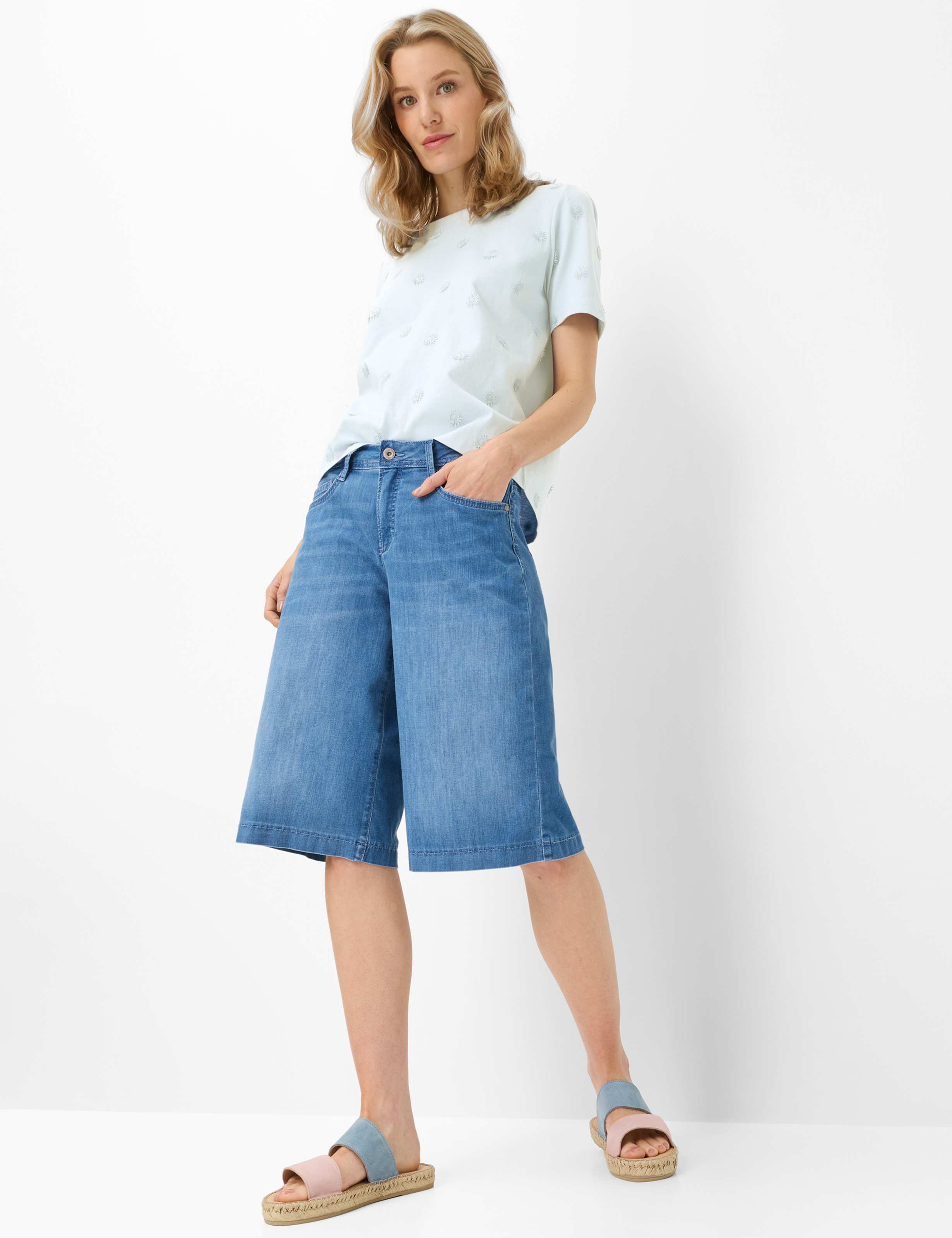 Brax Damen Jeans Used Light Medi
