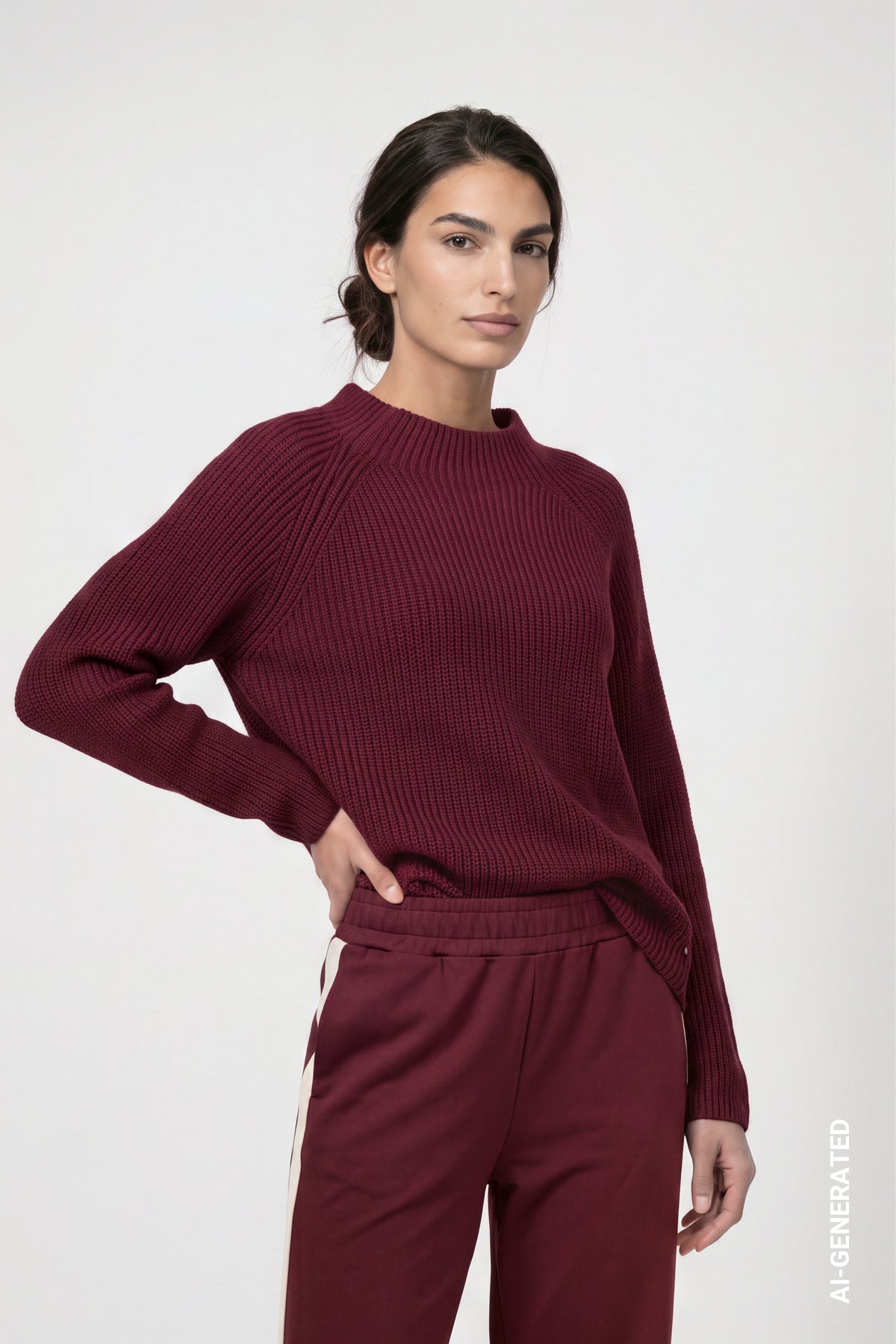 Monari Damen Pullover  Dark Bordea