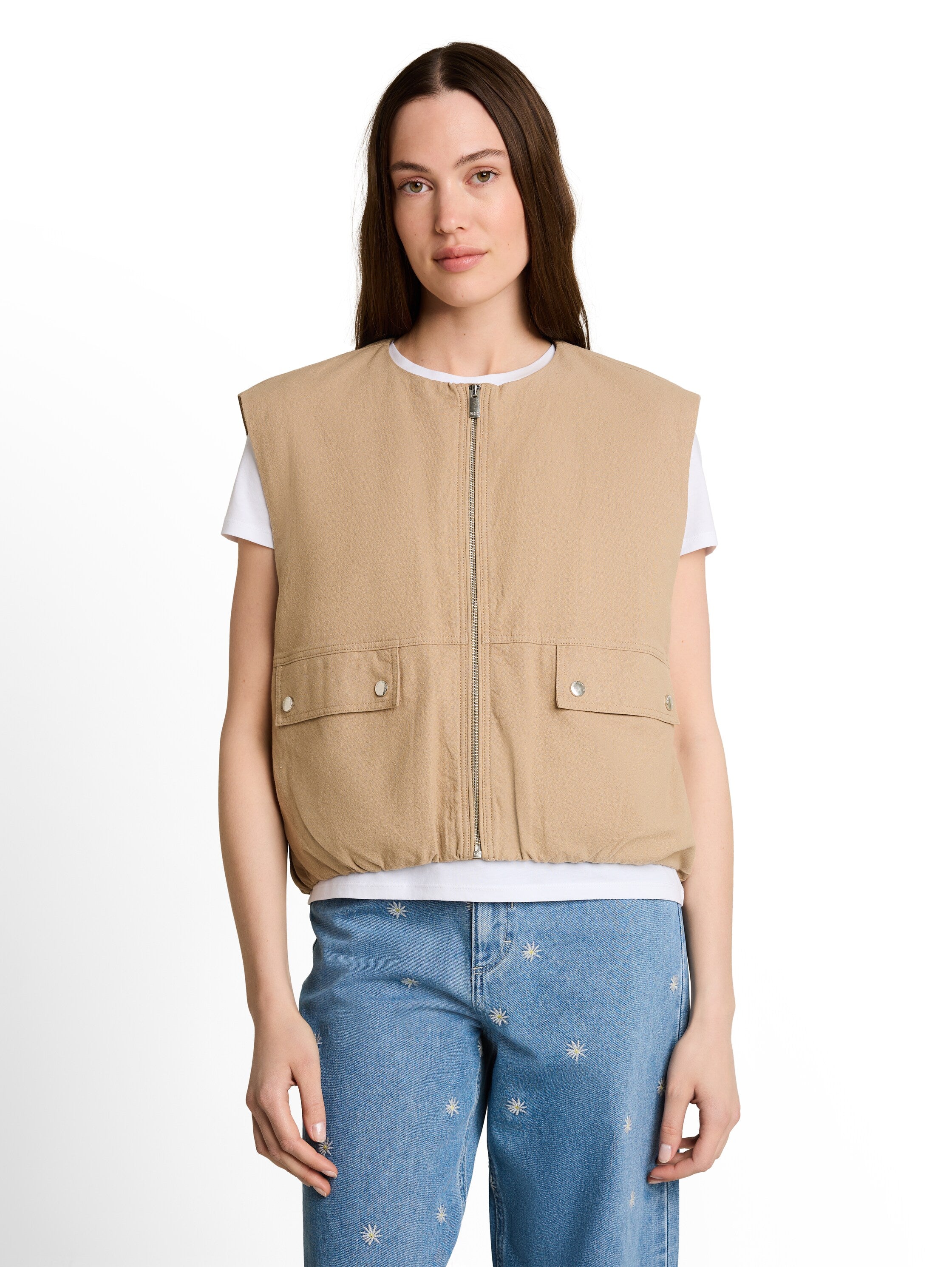 Tom Tailor denim Damen Indoorwesten Mink Beige
