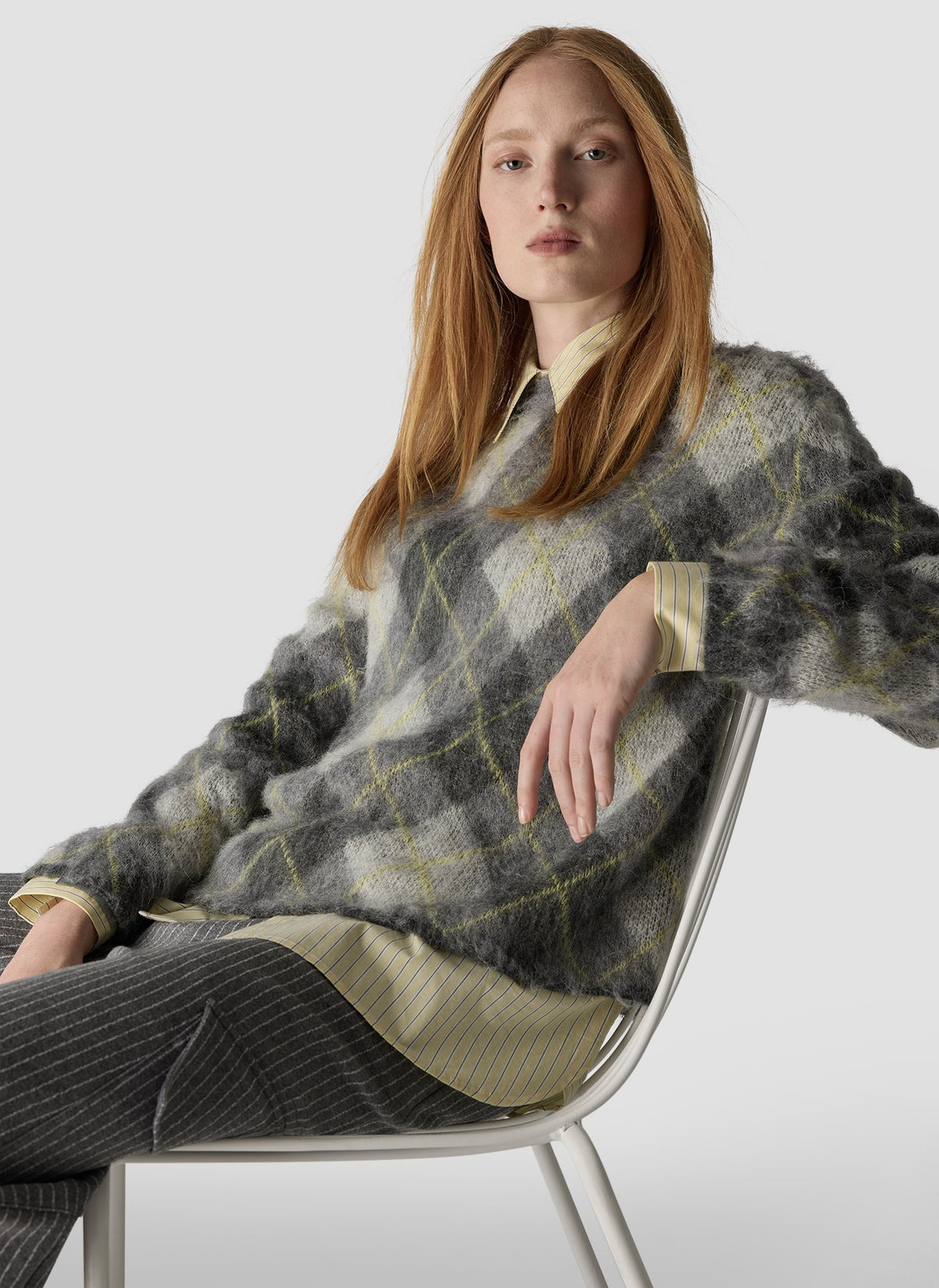 Le Comte Damen Pullover Hellgrau Mel