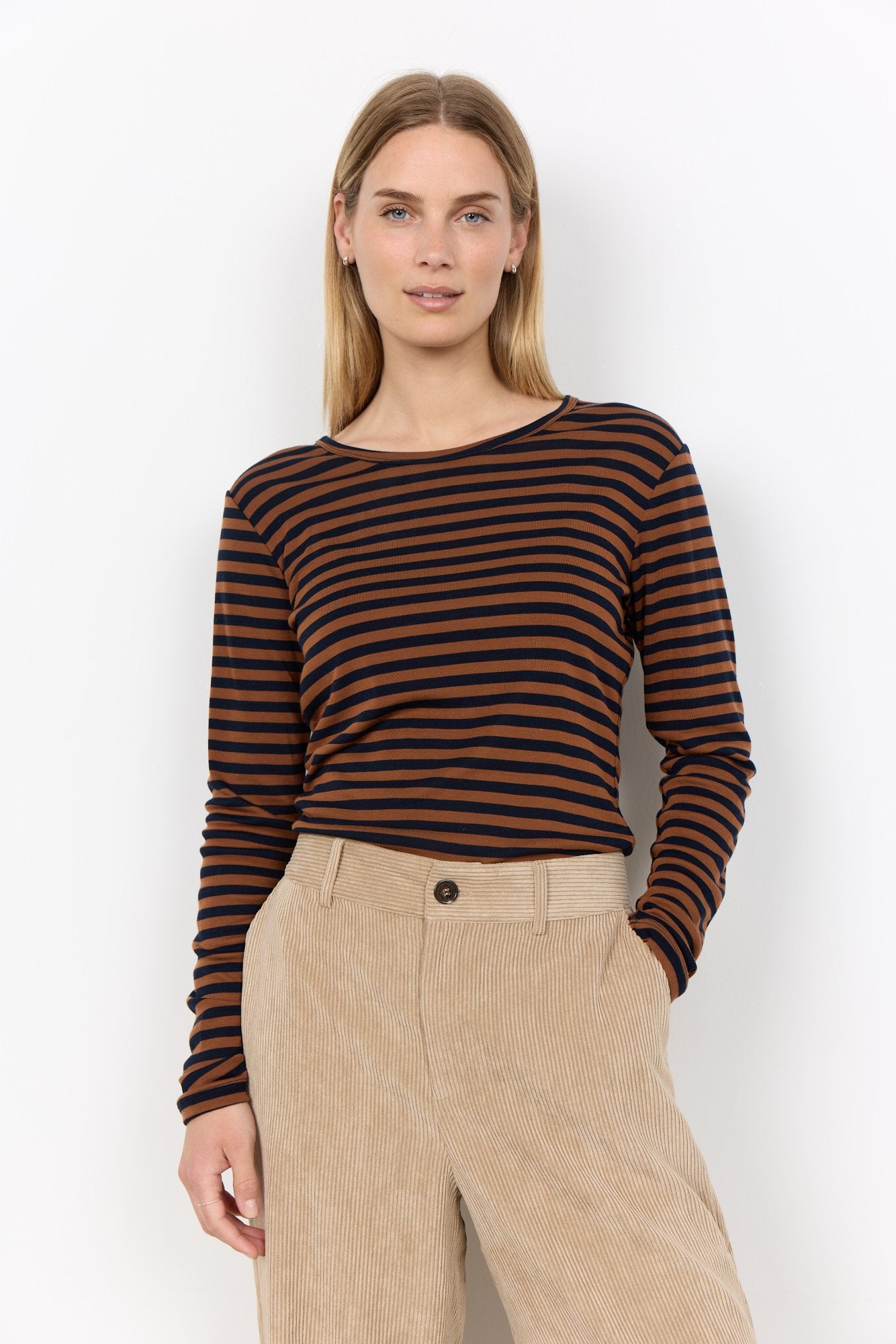 Soya Concept Damen T-Shirts Navy Combi