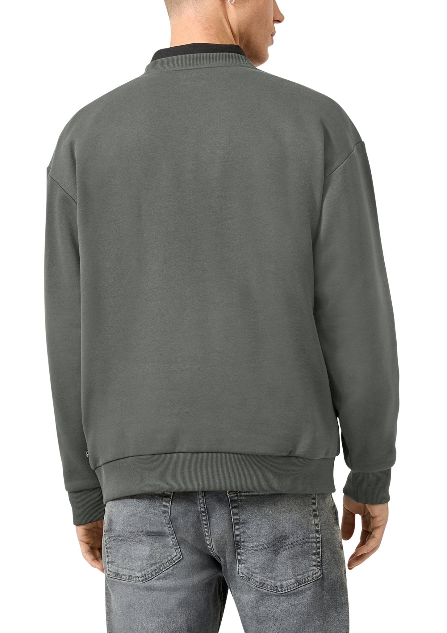 QS by S.Oliver Herren Sweatshirts L Grey/Black