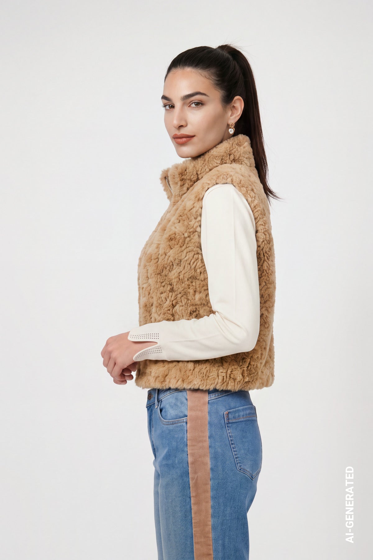 Monari Damen Outdoorwesten  Brown Sugar