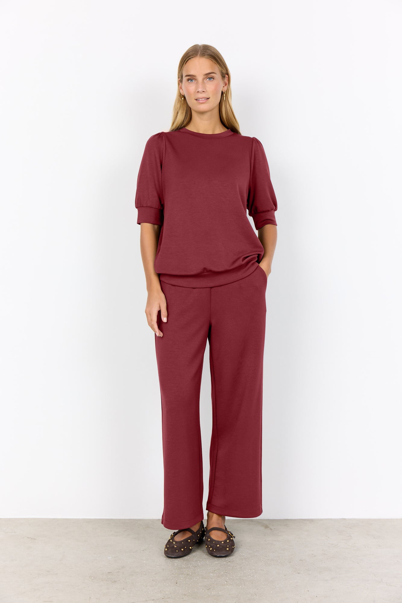 Soya Concept Damen Blusen kurz Oxblood Red