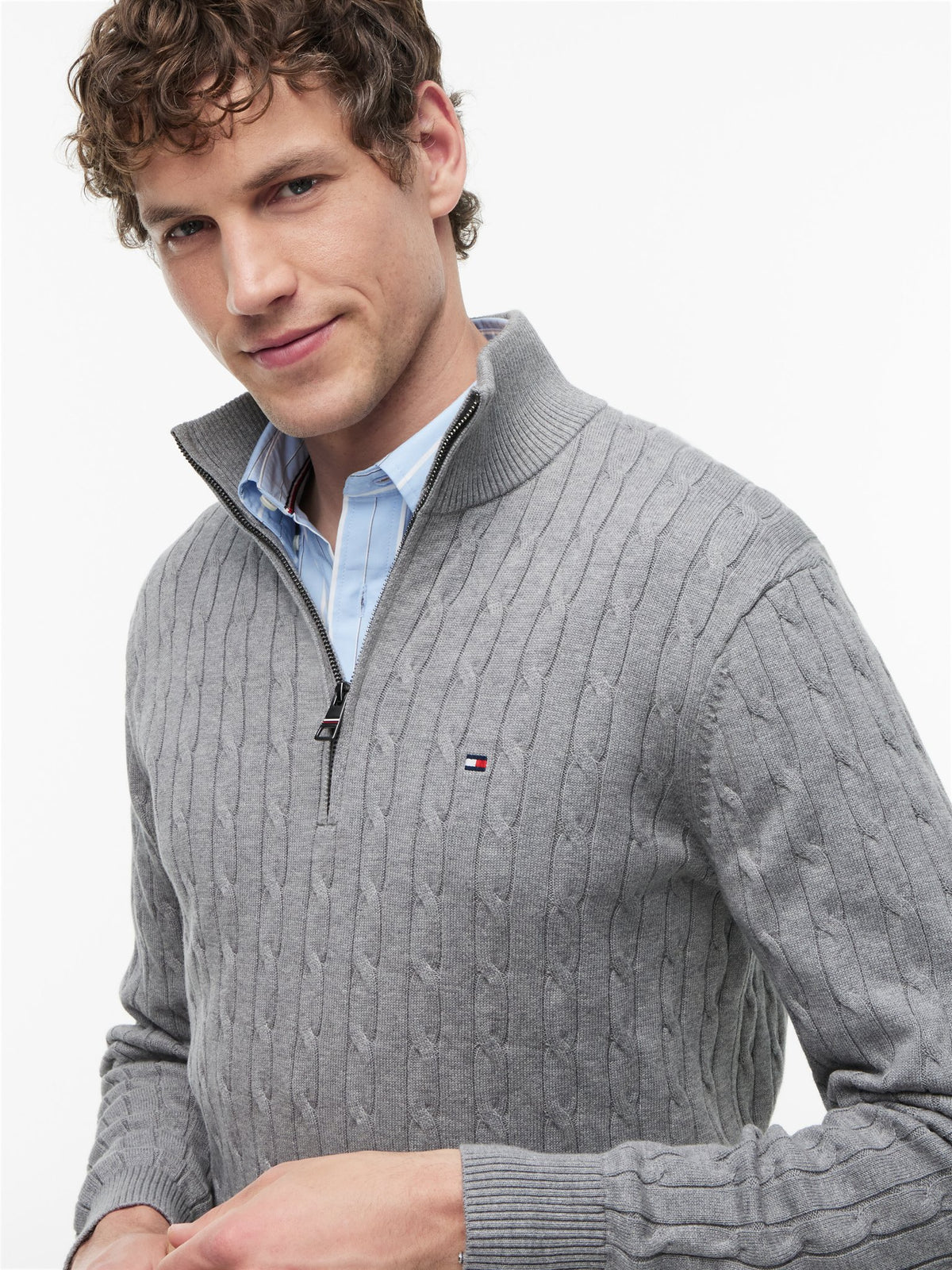 Tommy Hilfiger Herren Pullover P Grey