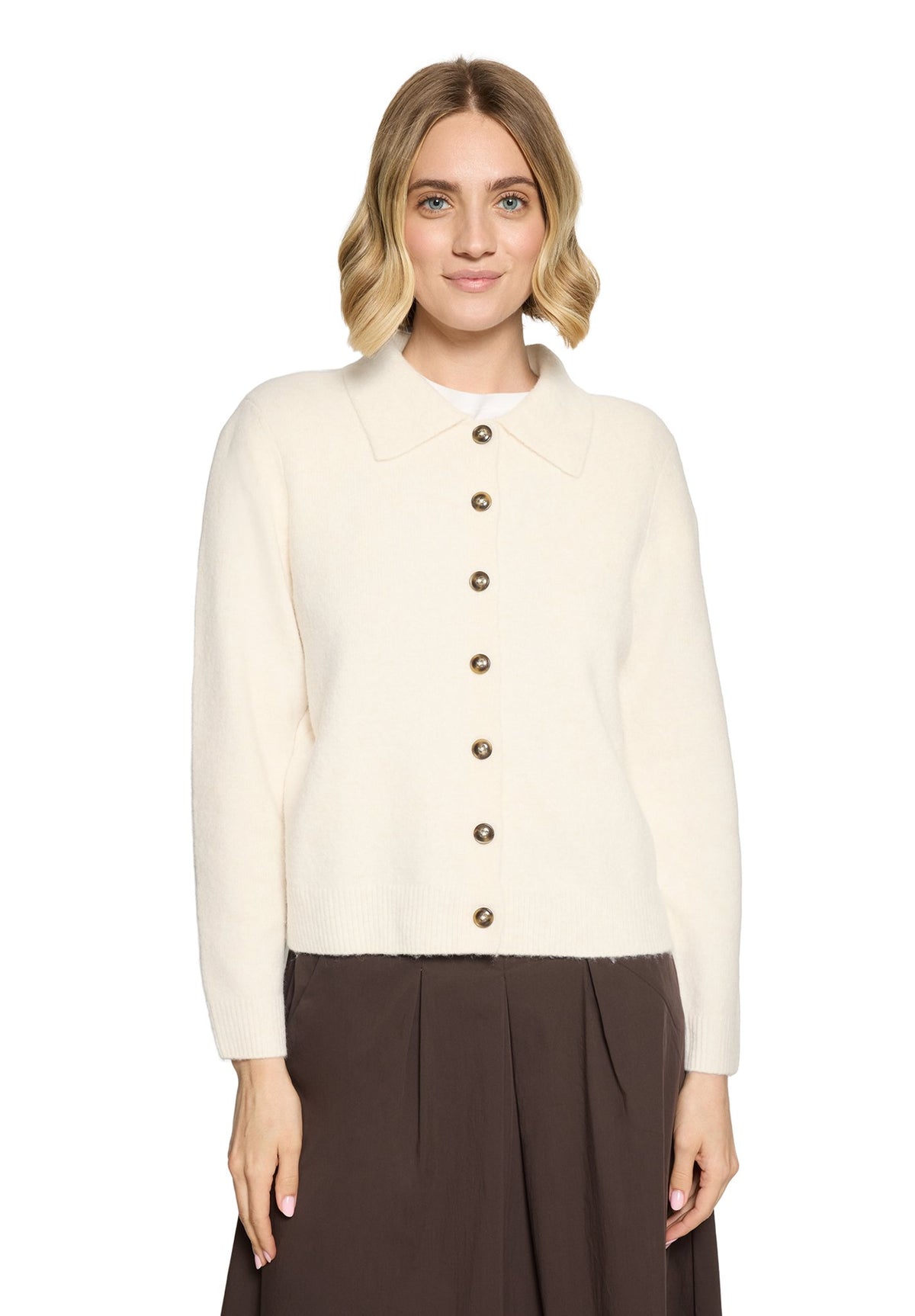 Cartoon Damen Strickjacken Bright Cream Me