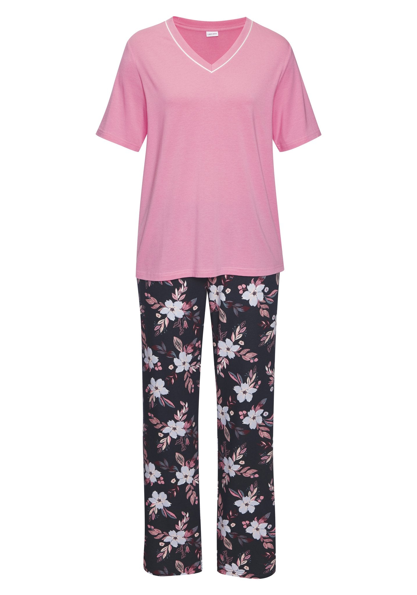 Lascana Schlafanzug Rose + Flowe
