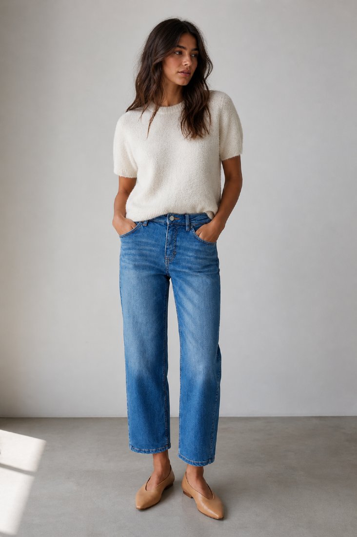 Opus Pants Damen Jeans  Mid Brill