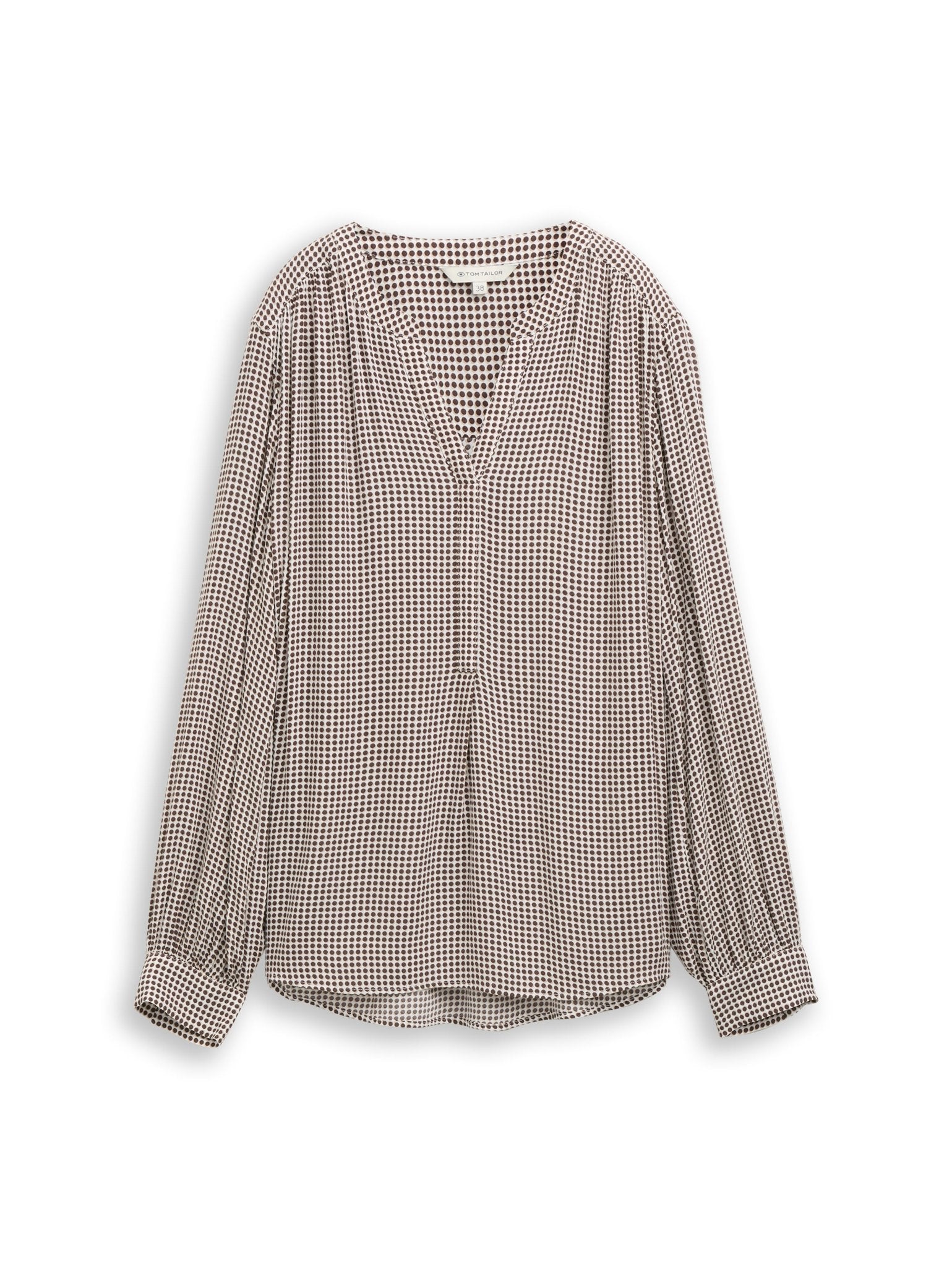Tom Tailor Damen Blusen kurz Small Brown Dot