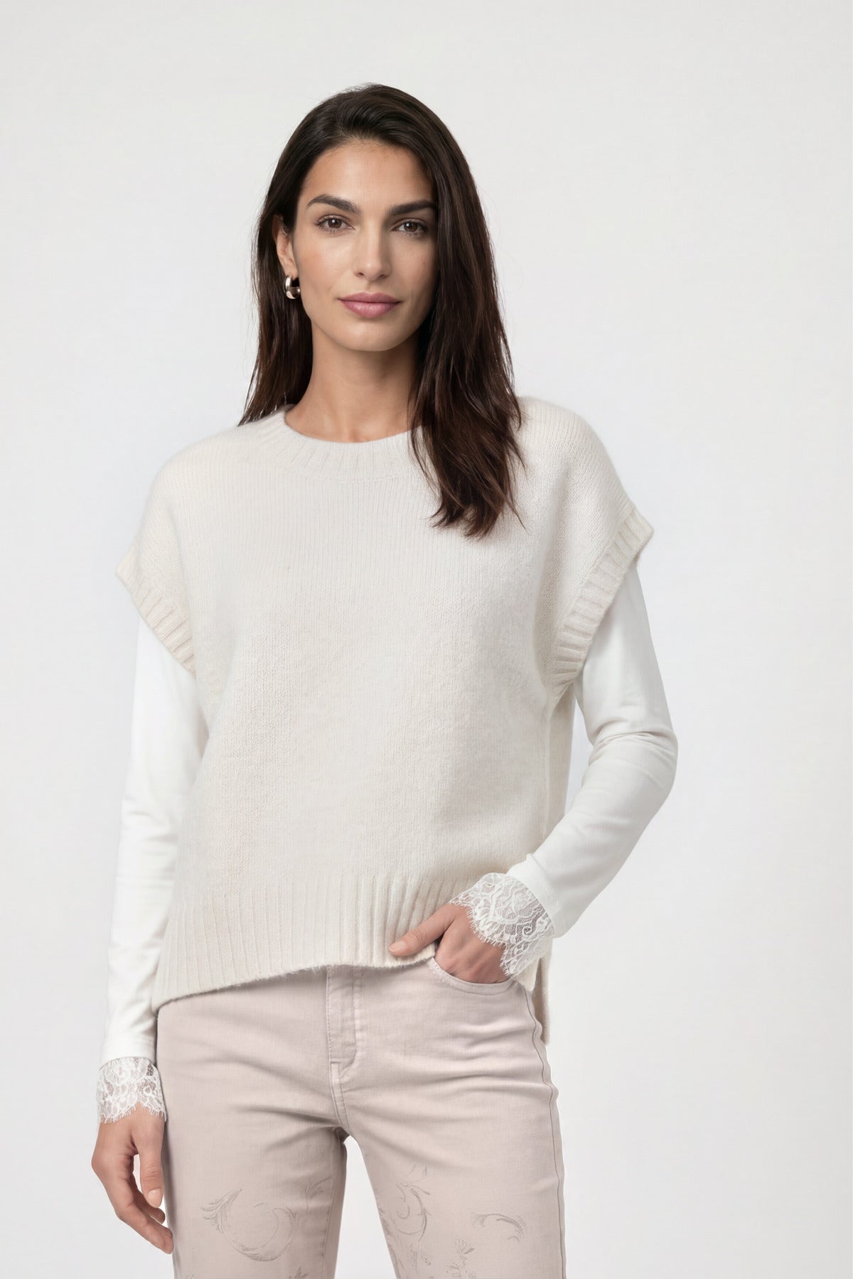 Monari Damen Pullover  Pearly
