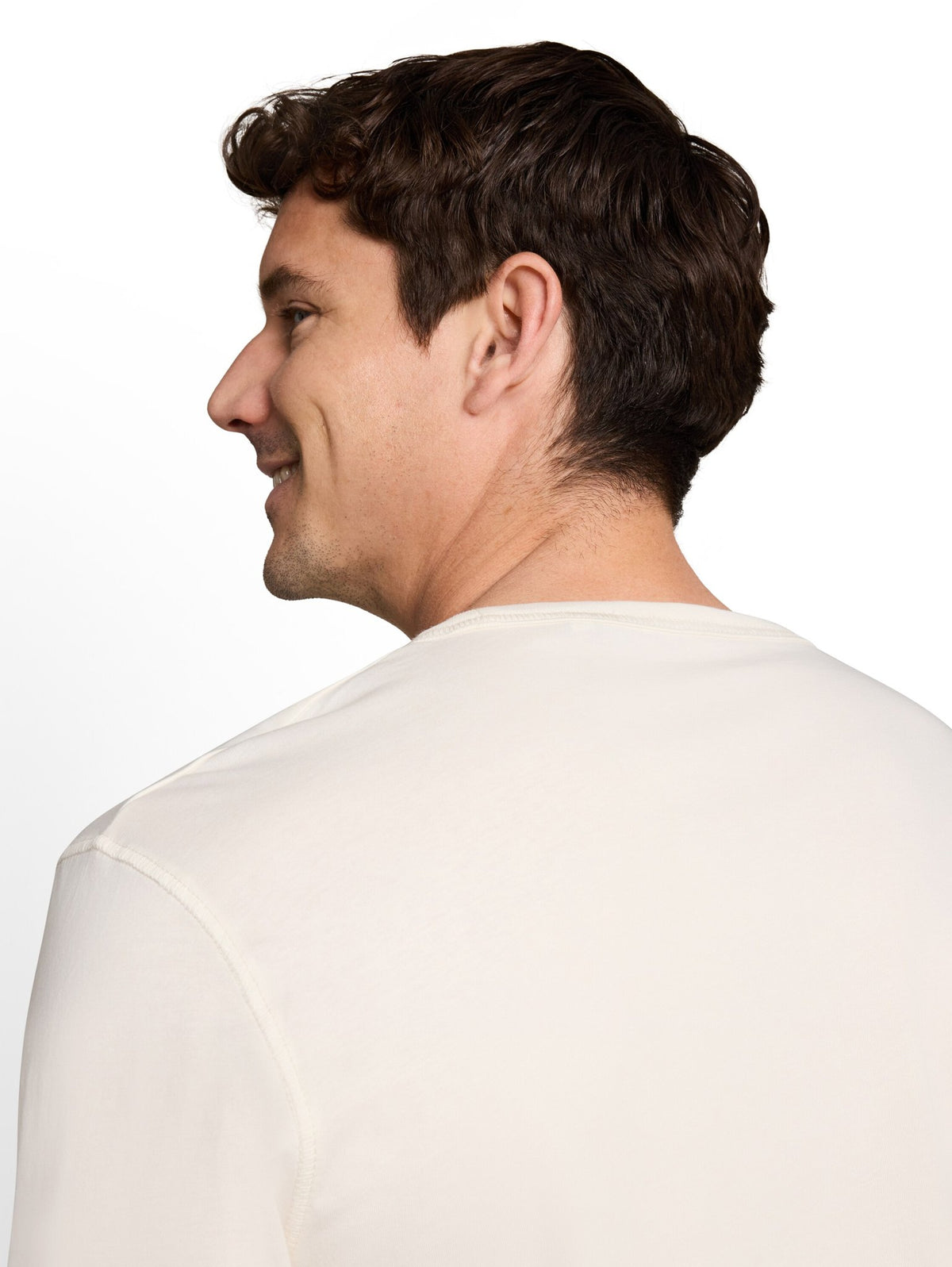 Tom Tailor Herren T-Shirts lang Gardenia White