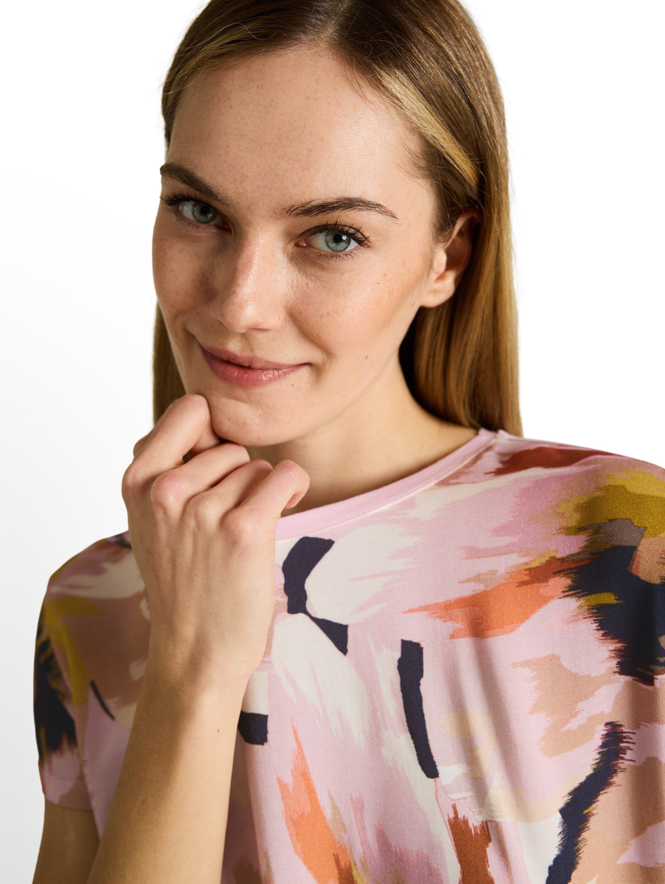 Tom Tailor Damen T-Shirts Big Abstract Fl