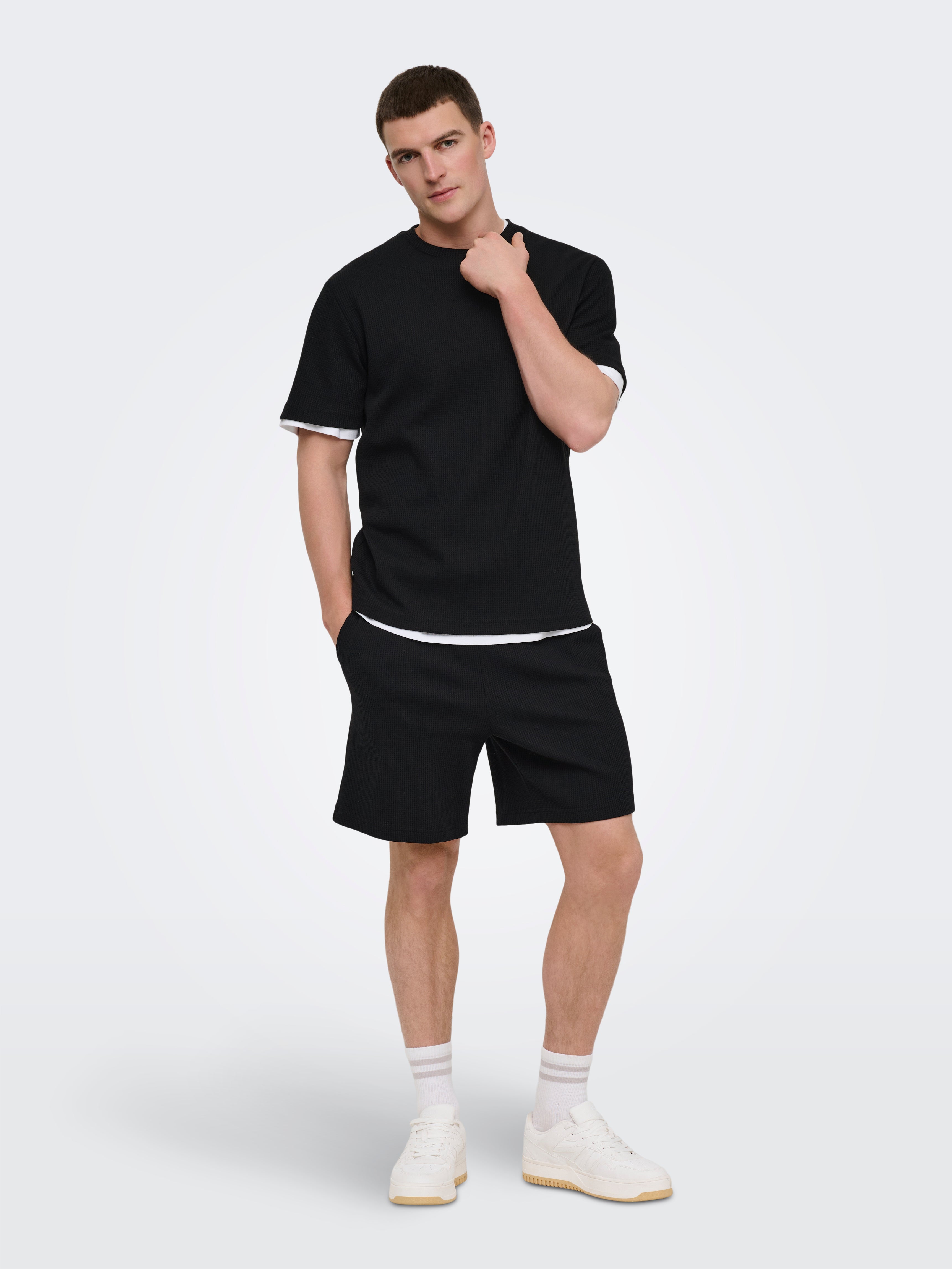 Only & Sons Herren T-Shirts kurz Black