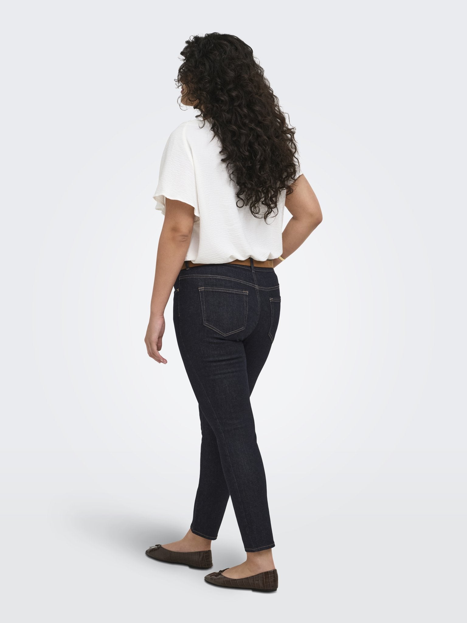 Only Caramkoma Damen Jeans Dark Blue Denim