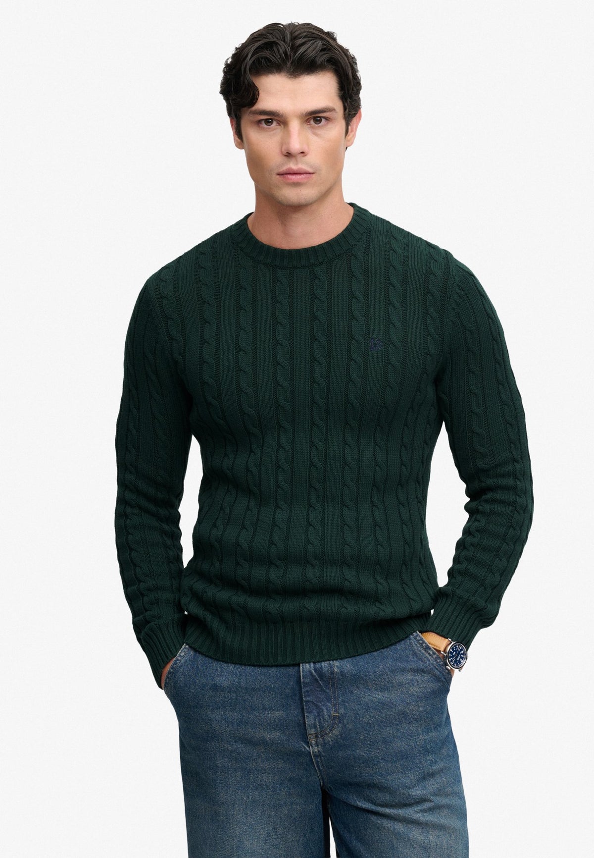 Superdry Herren Strickjacken Lx Quad Green