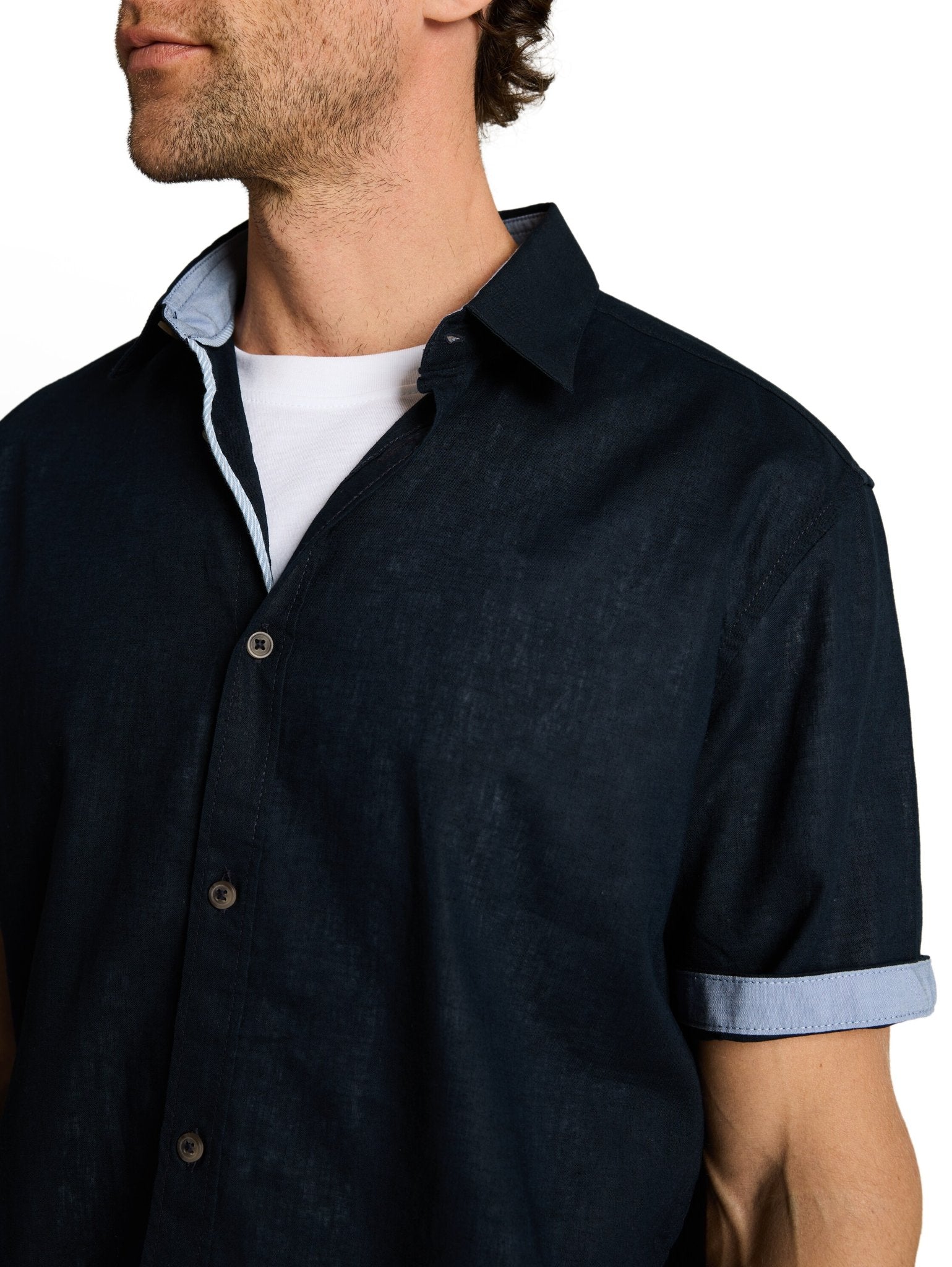 Tom Tailor Herren Hemden kurz Sky Captain Blu