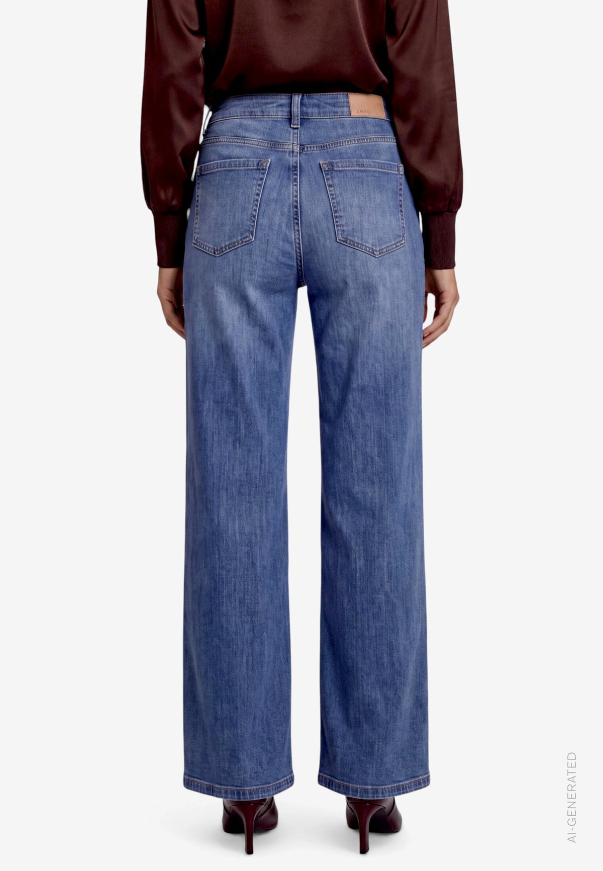Zero Damen Jeans Middle Blue Den