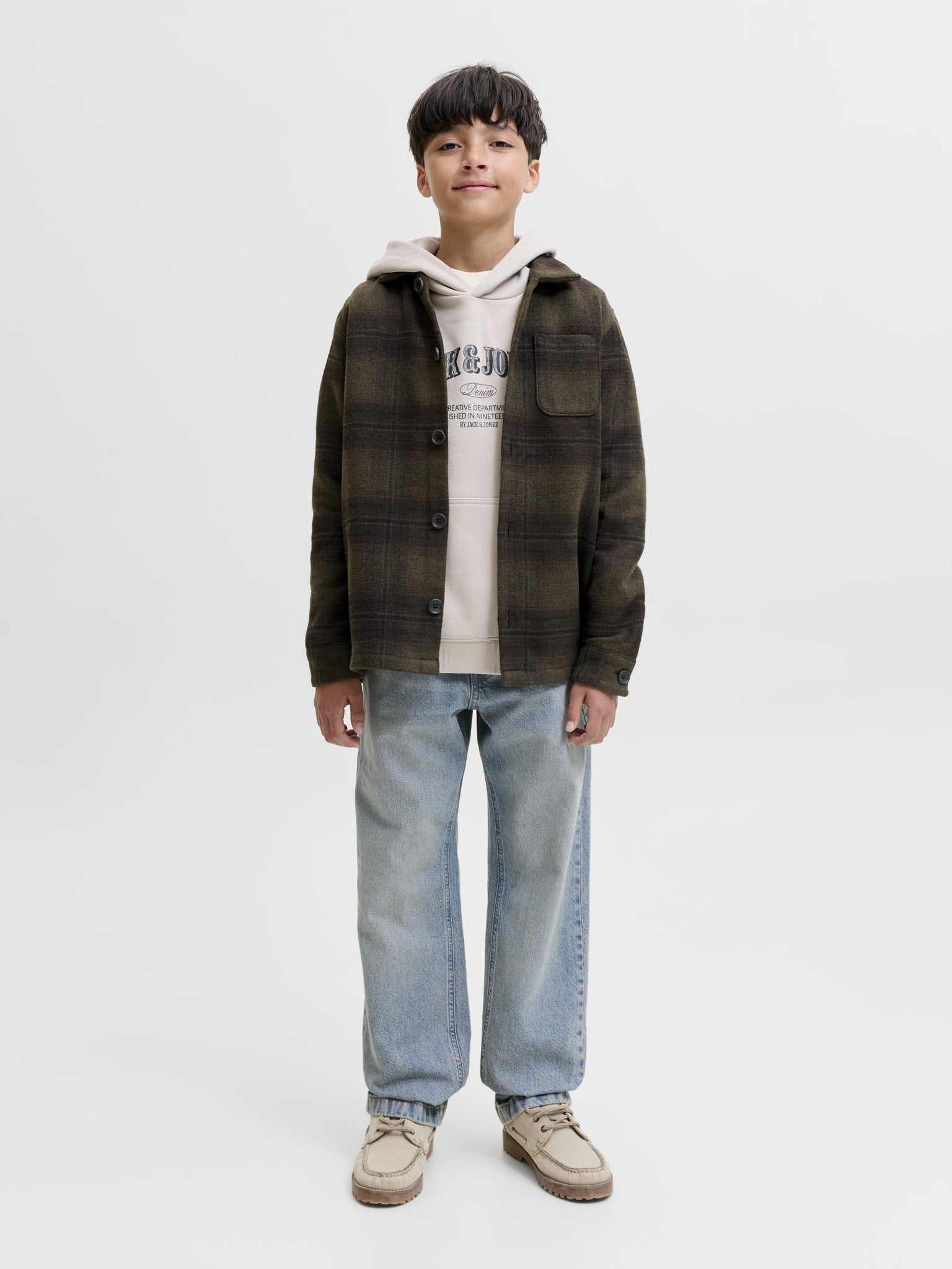 Jack & Jones Herren Hemden lang Olive Night/Che