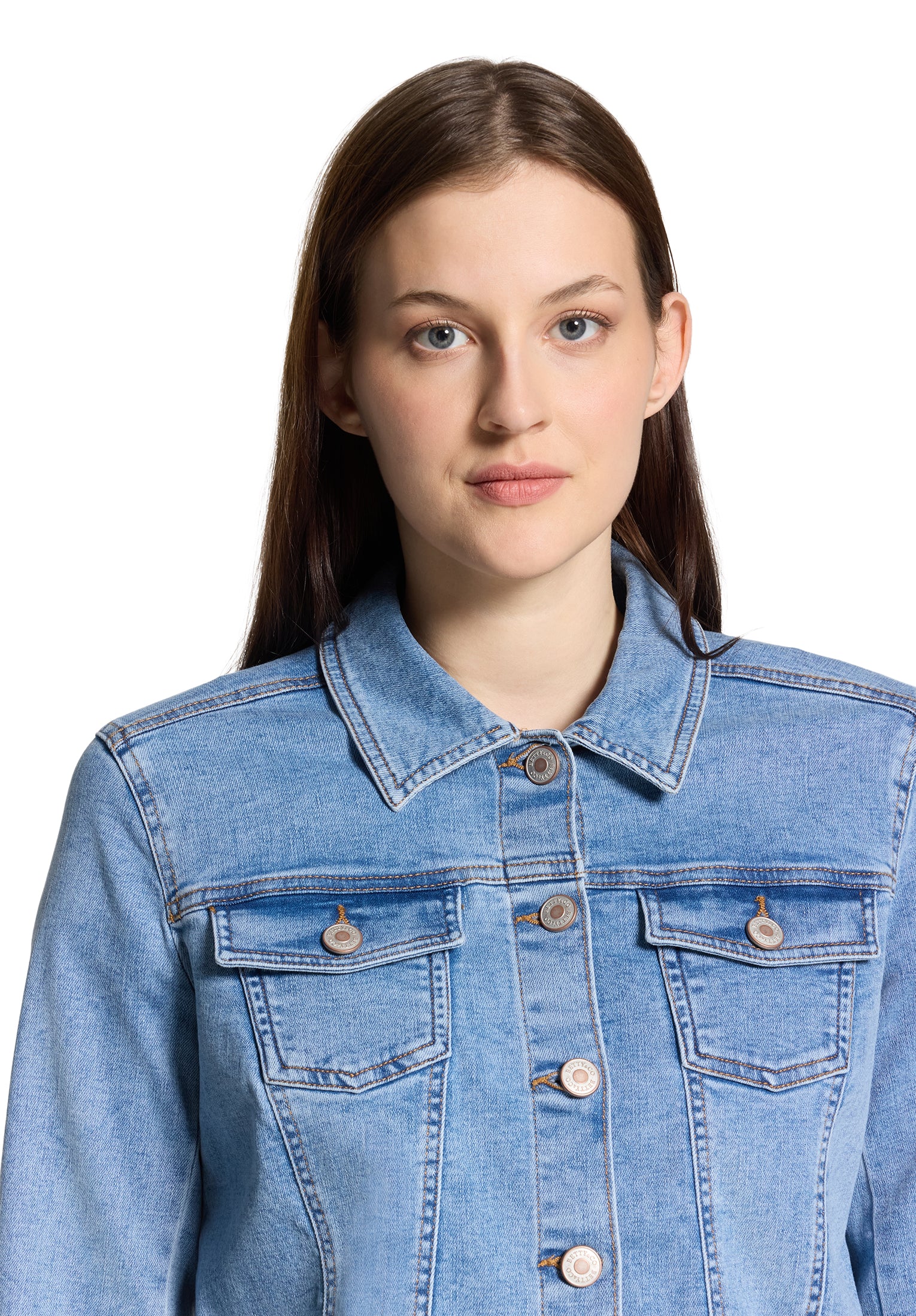 Betty & Co Damen Blazer Light Blue Deni