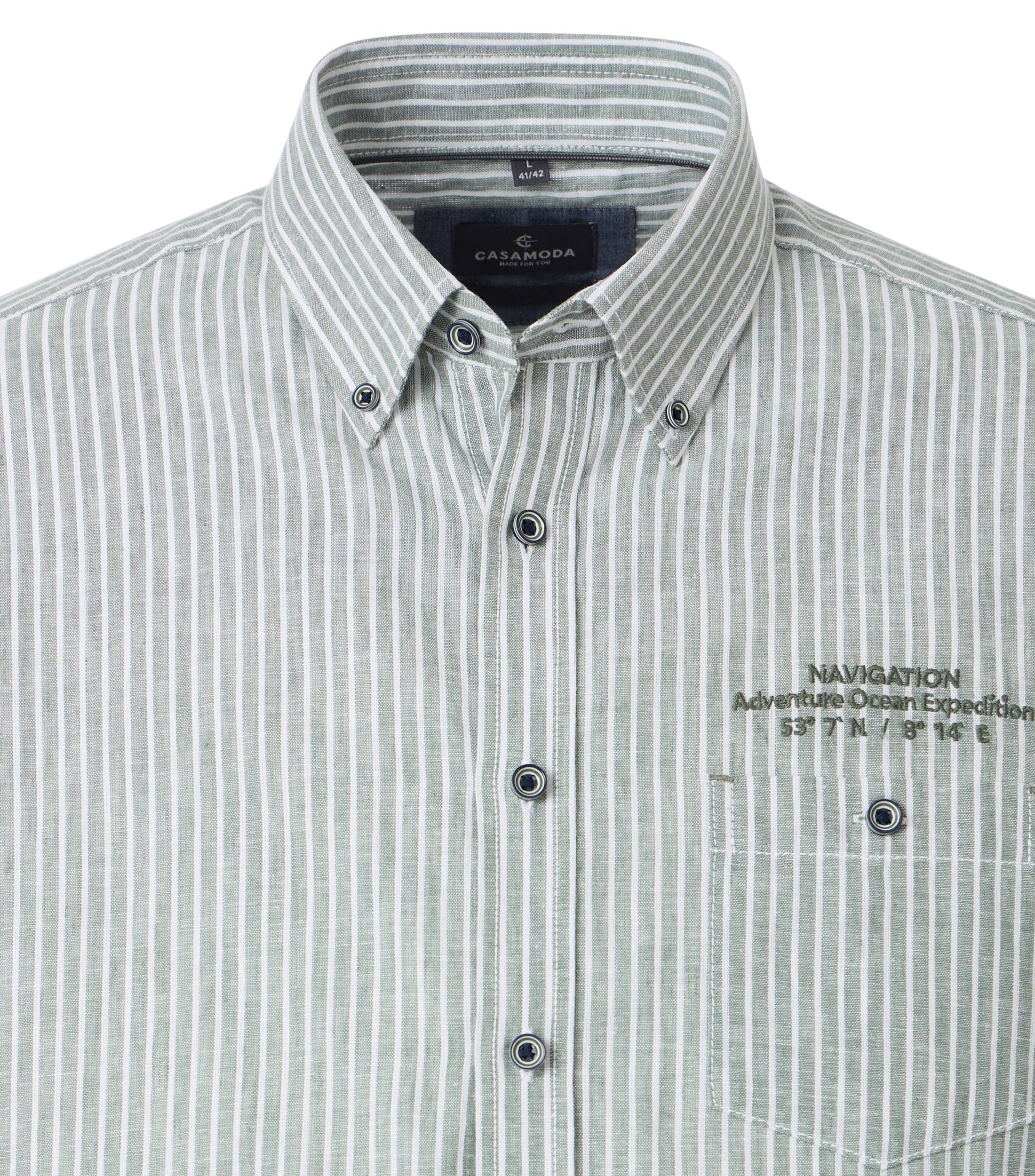 Casa Moda Herren Hemden kurz  Gruen