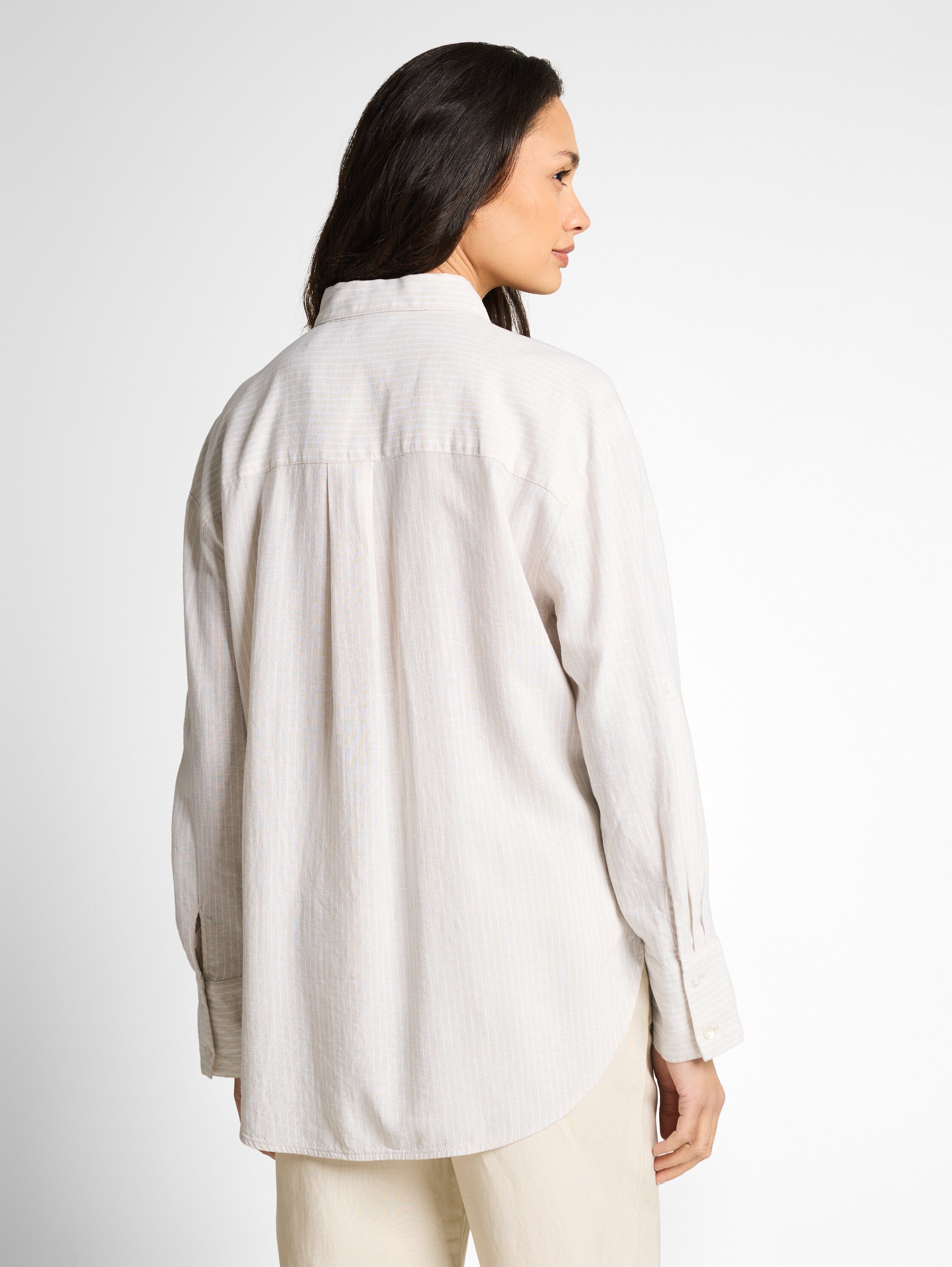 Tom Tailor Damen Blusen Taupe White Irr