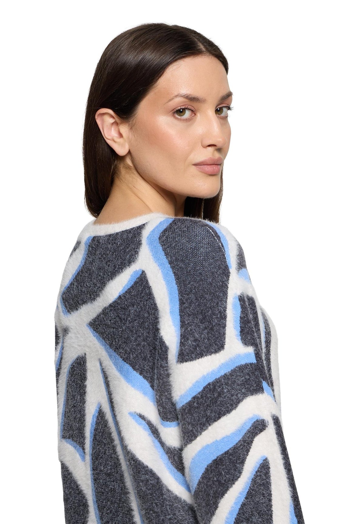 Betty & Co Damen Pullover Grey/Cream