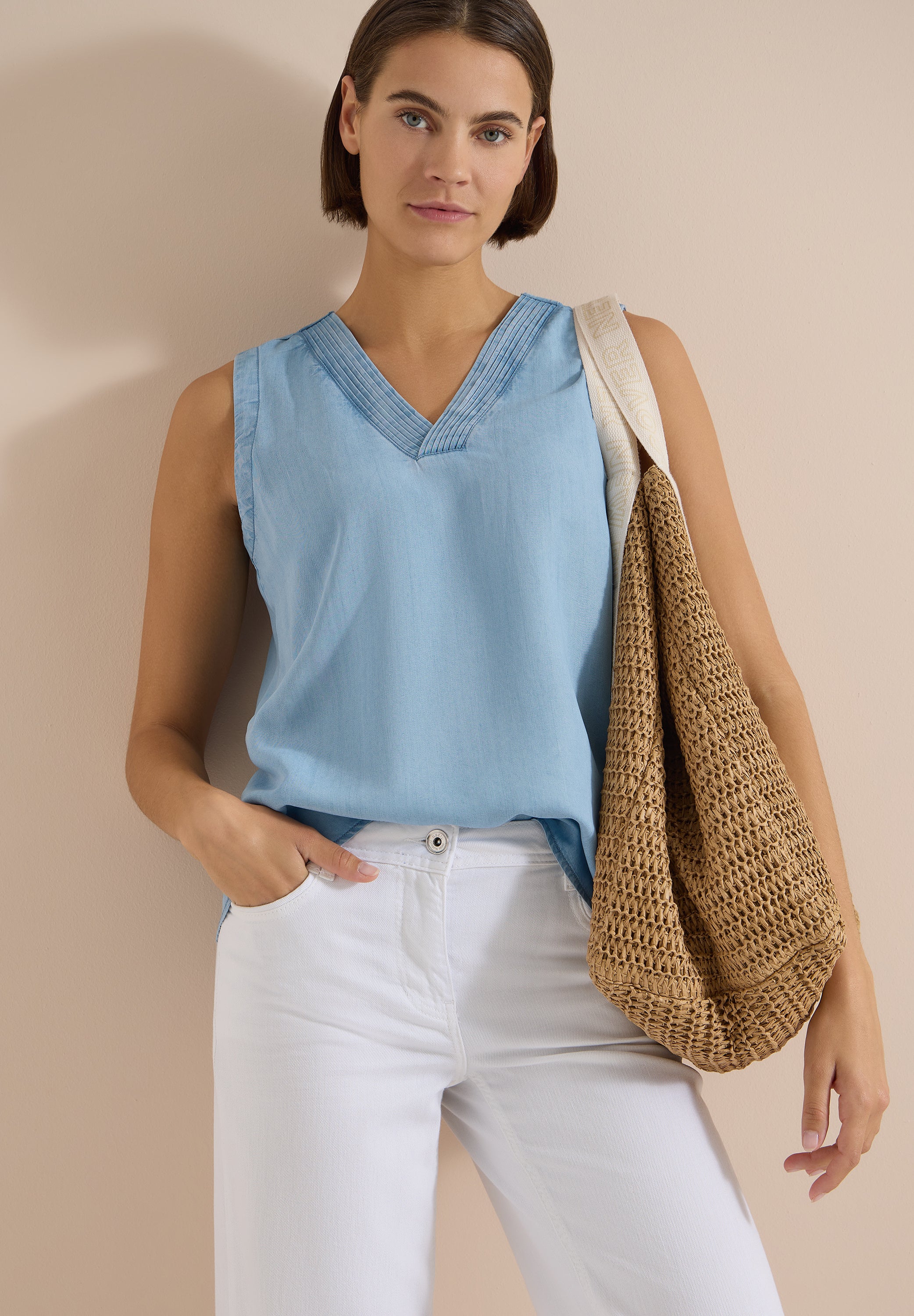 Cecil Damen Blusen Light Blu