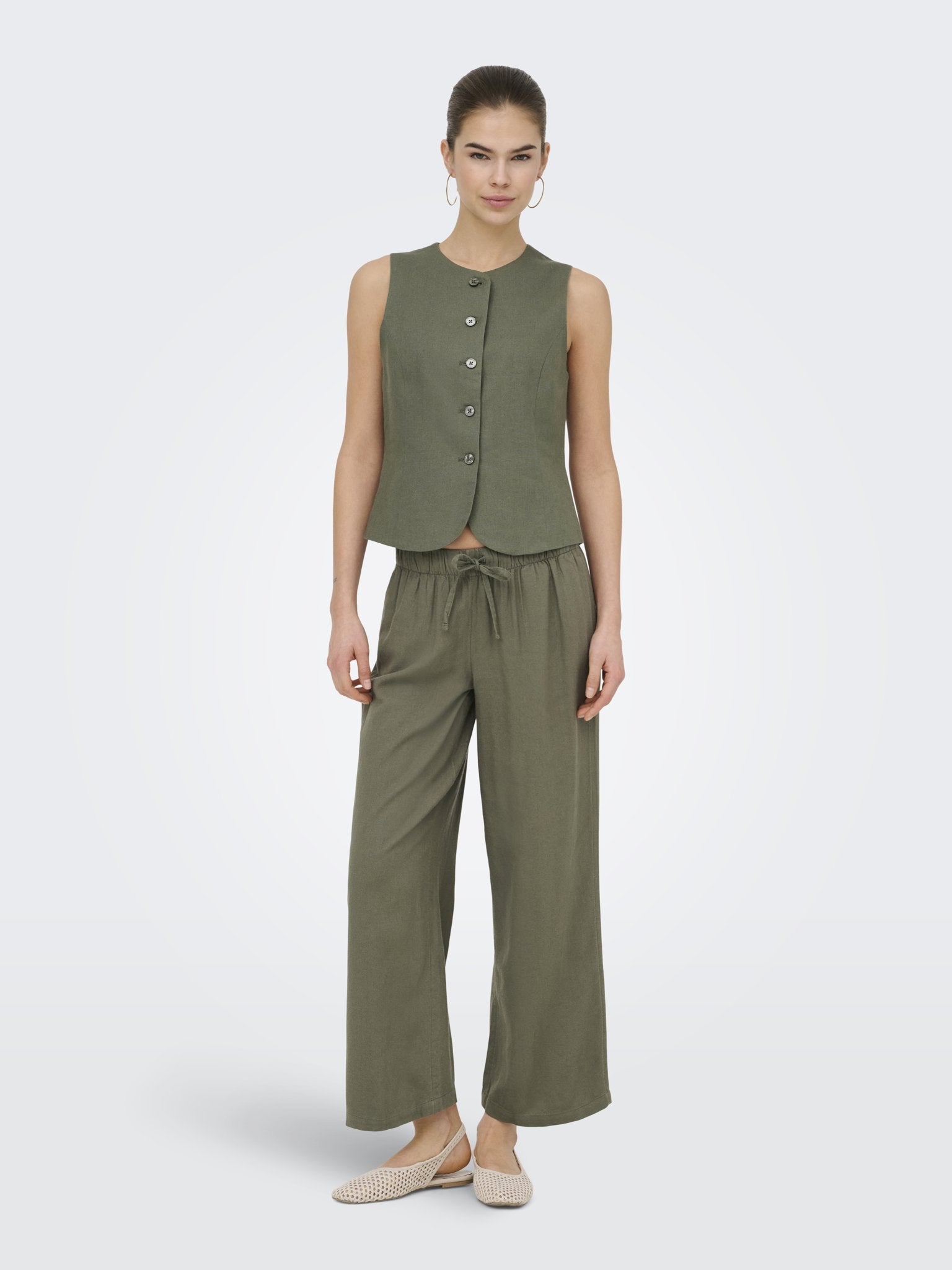 Only Damen Indoorwesten Smokey Olive