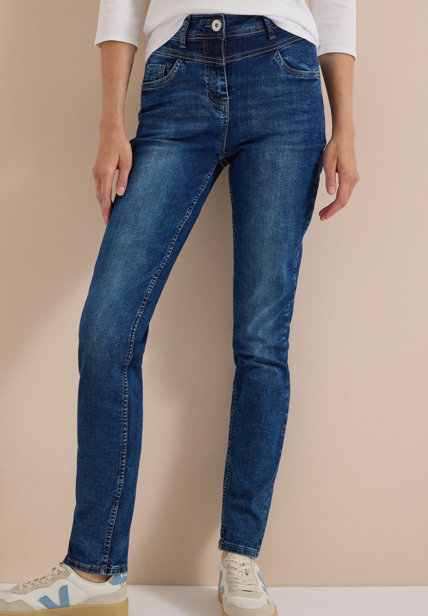 Cecil Damen Hosen  Mid Blue
