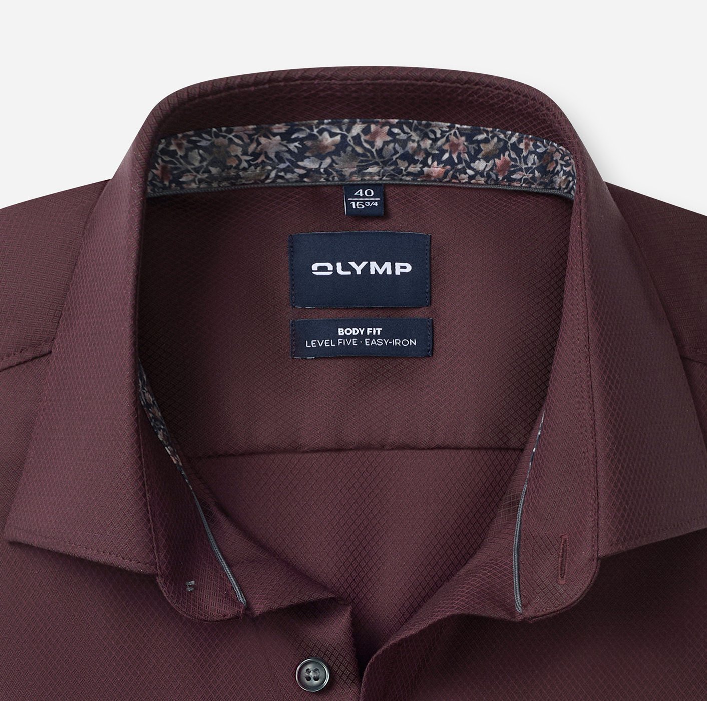 Olymp Herren Hemden lang Bordeaux