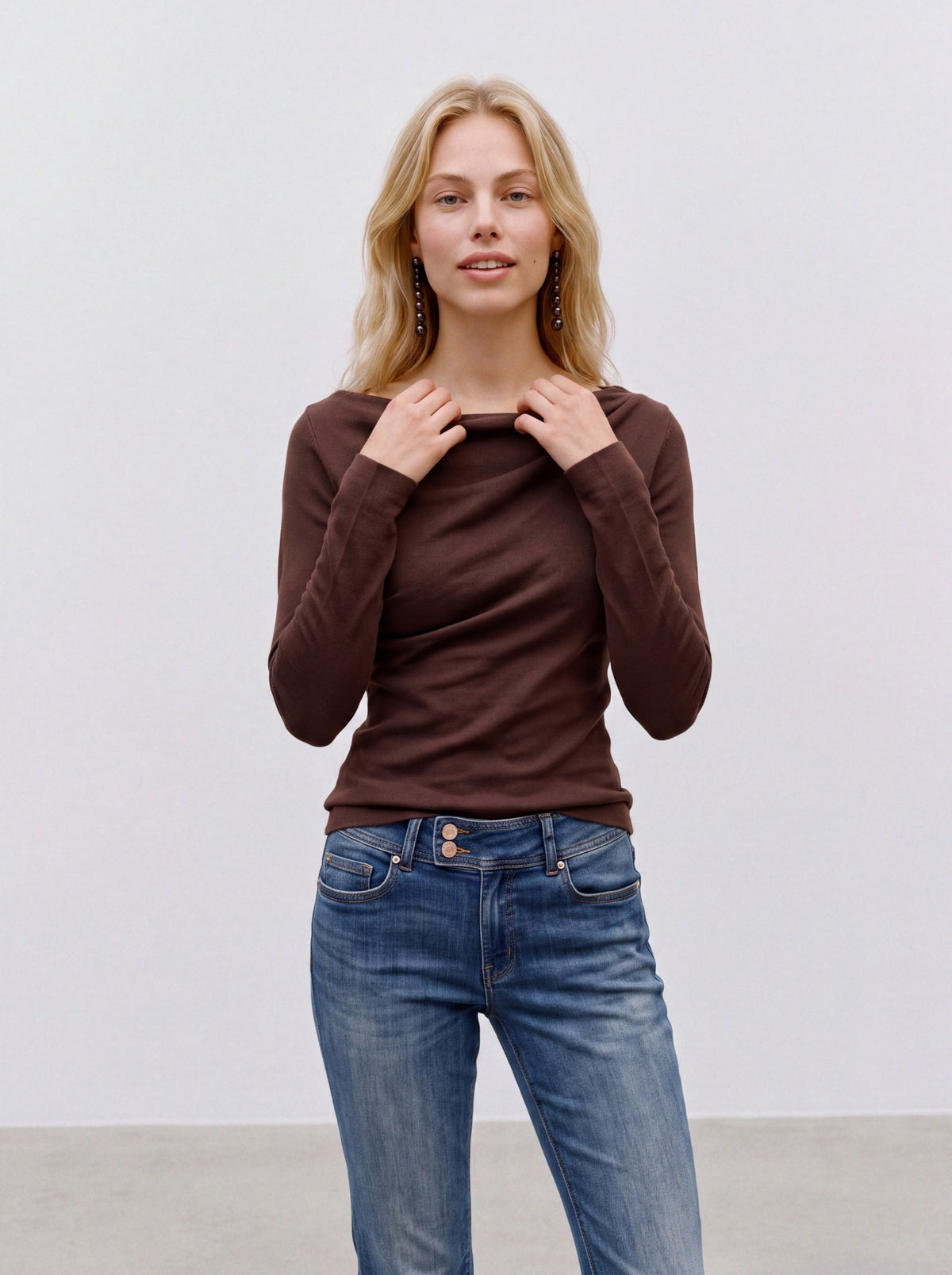 Vero Moda Damen Pullover Potting Soil
